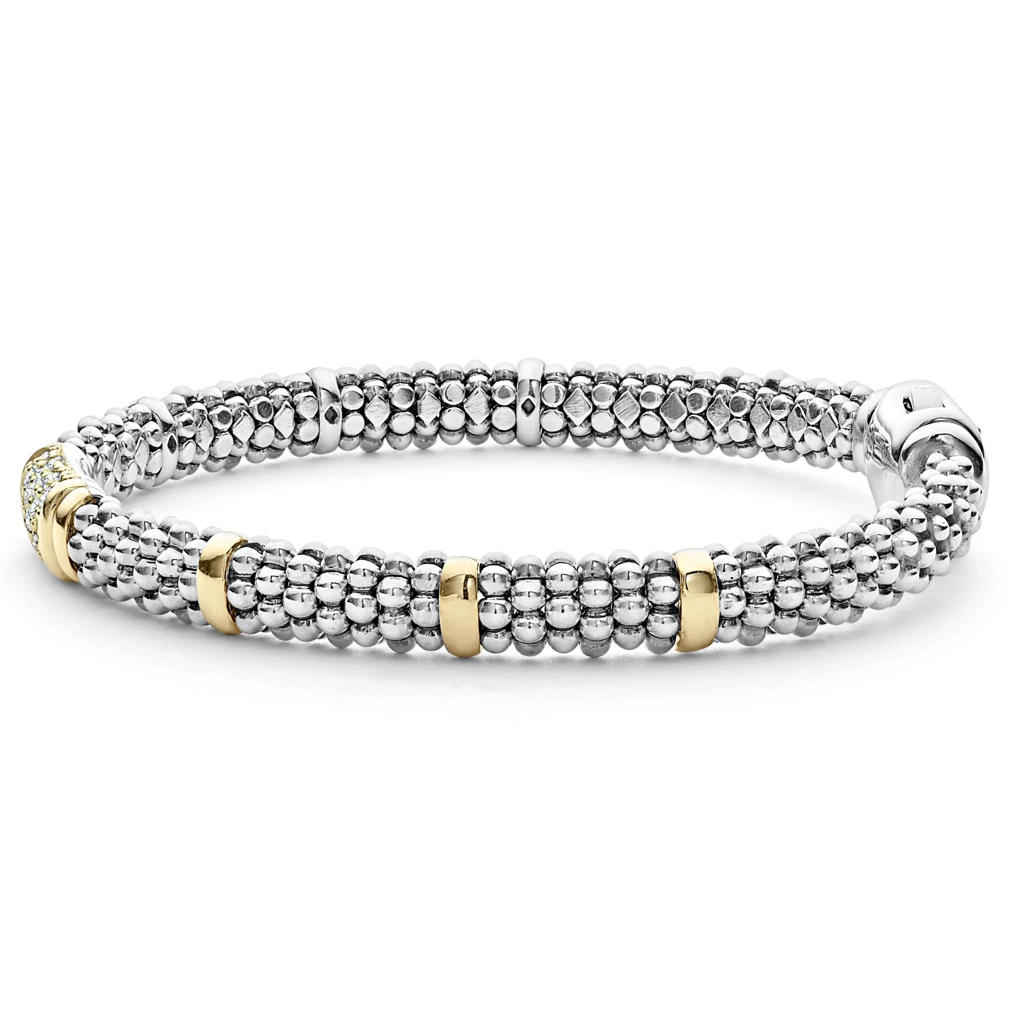 Signature Caviar Diamond Caviar Bracelet | 6mm sold by LAGOS product image thumbnail 4