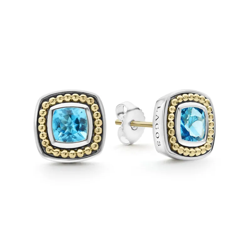 Rittenhouse Swiss Blue Topaz Stud Earrings sold by LAGOS