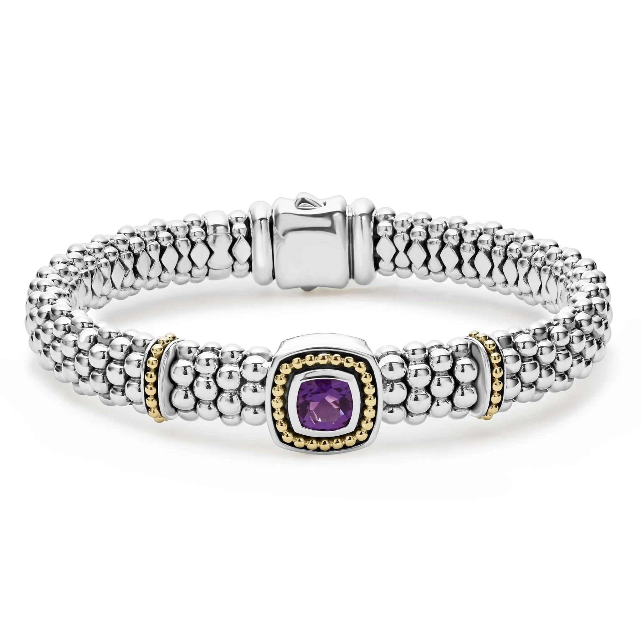 Rittenhouse Amethyst Caviar Bracelet | 9mm sold by LAGOS