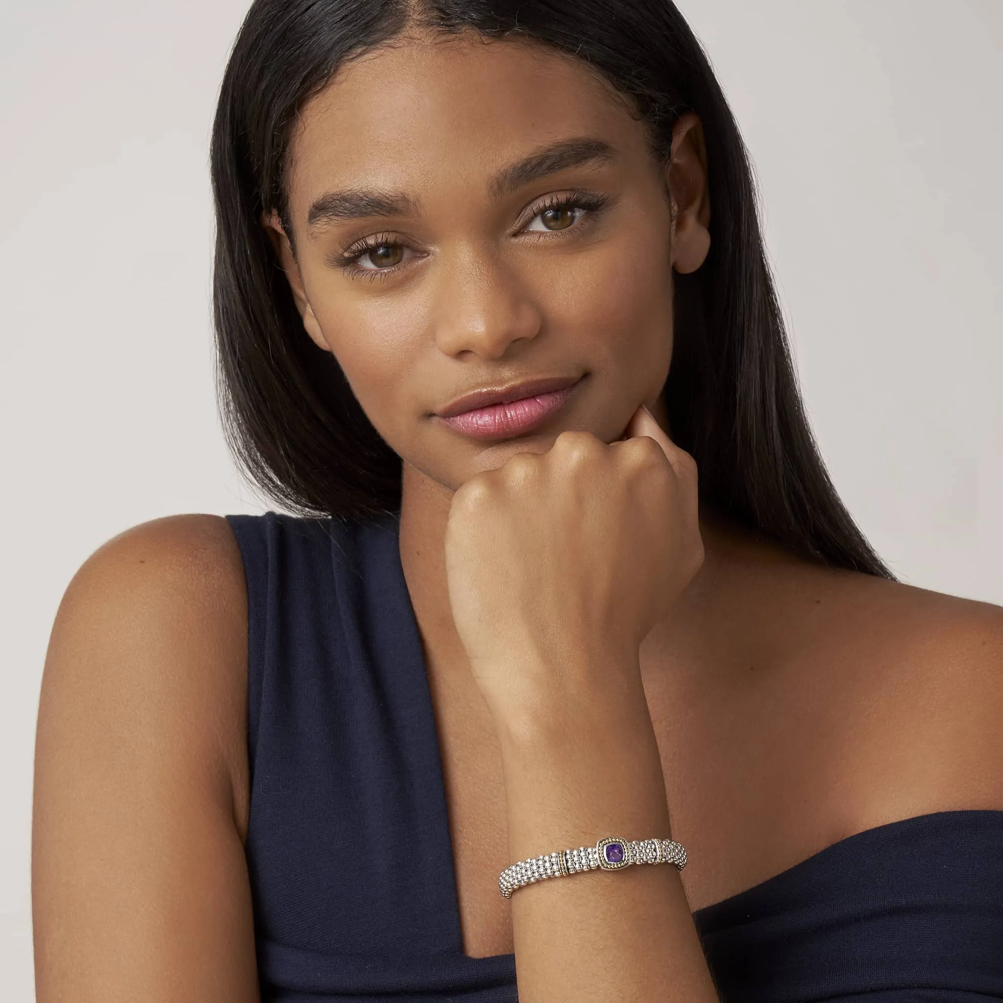 Rittenhouse Amethyst Caviar Bracelet | 9mm sold by LAGOS product image thumbnail 2