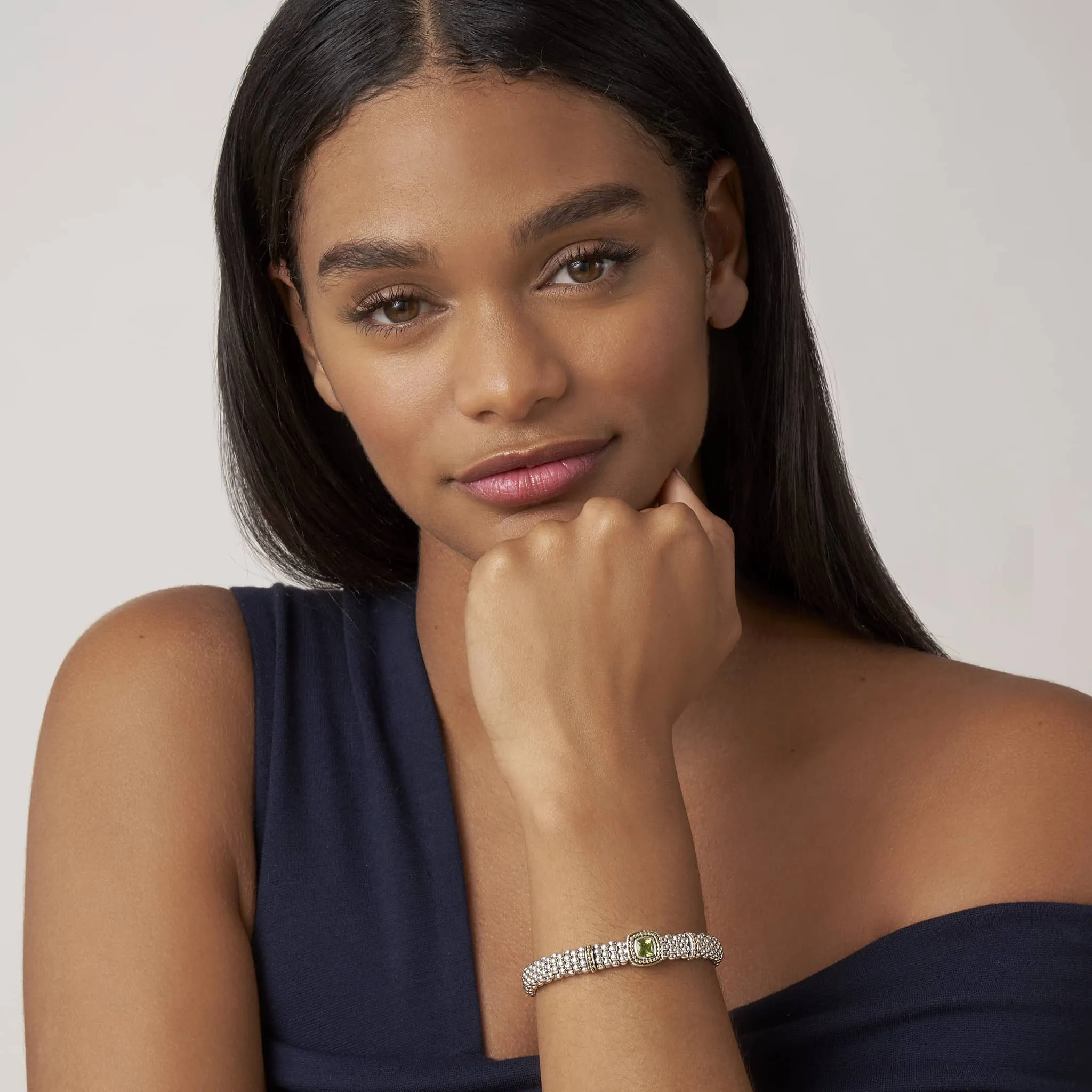 Rittenhouse Peridot Caviar Bracelet | 9mm sold by LAGOS product image thumbnail 2