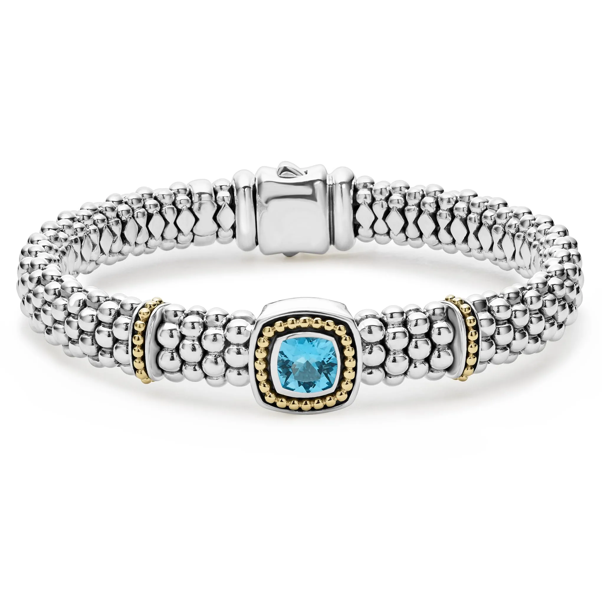 Rittenhouse Swiss Blue Topaz Caviar Bracelet | 9mm sold by LAGOS
