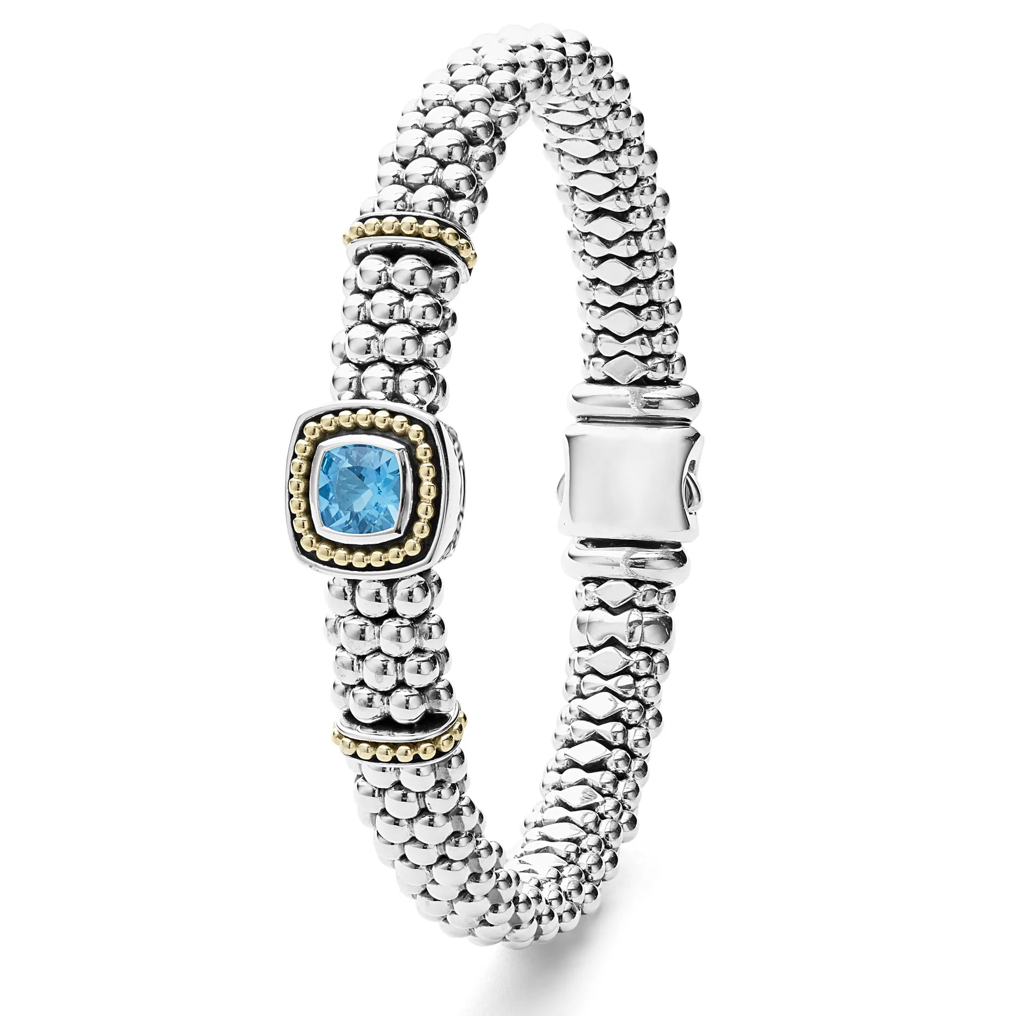 Rittenhouse Swiss Blue Topaz Caviar Bracelet | 9mm sold by LAGOS product image thumbnail 3