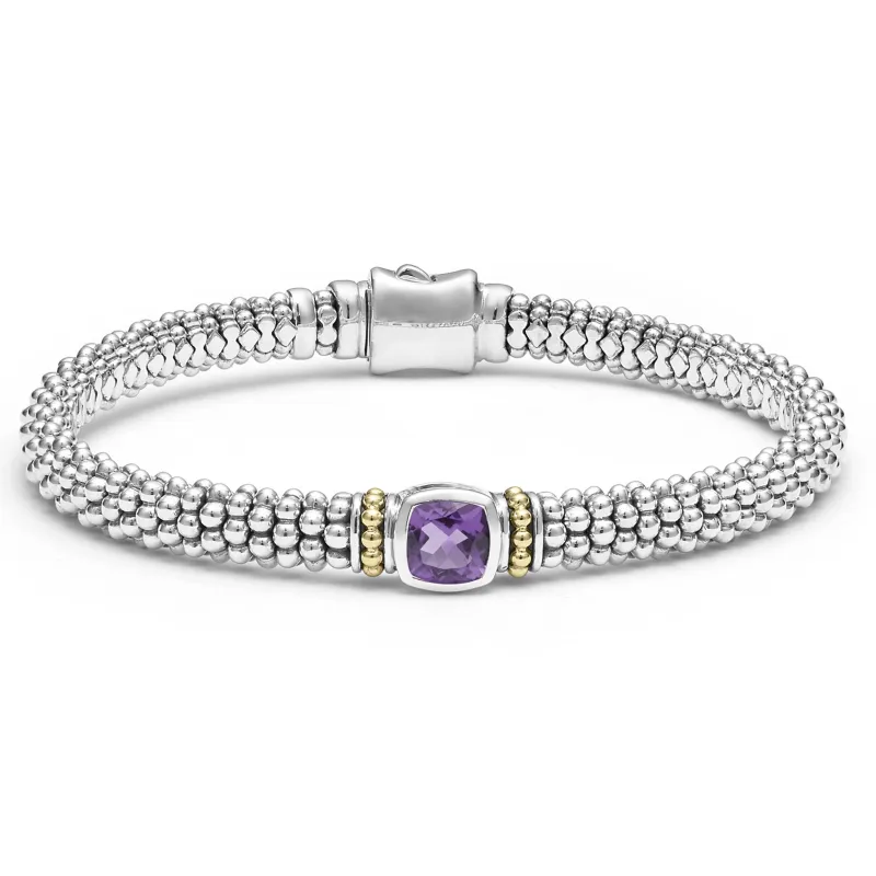 Rittenhouse Amethyst Caviar Bracelet | 6mm sold by LAGOS