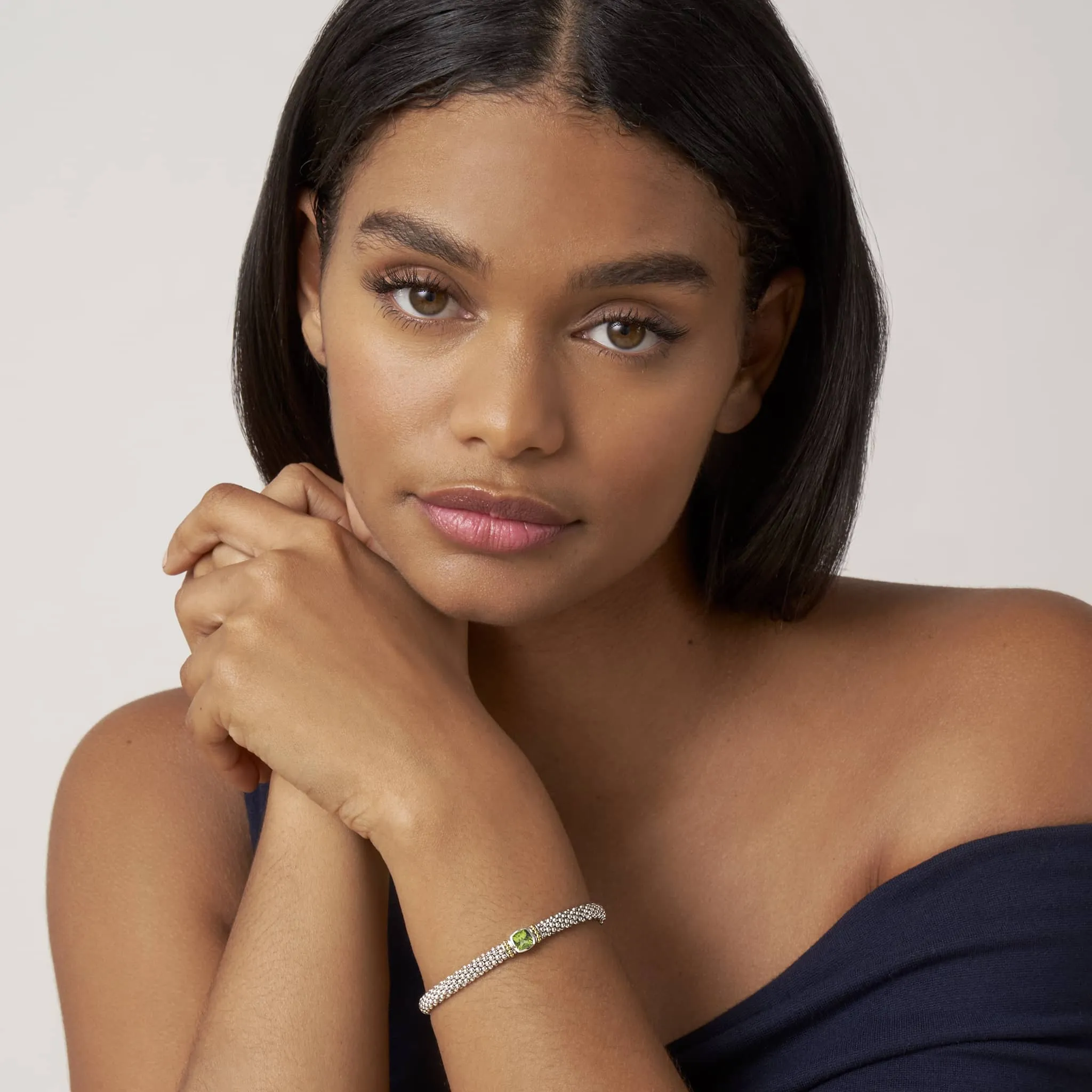 Rittenhouse Peridot Caviar Bracelet | 6mm sold by LAGOS product image thumbnail 2