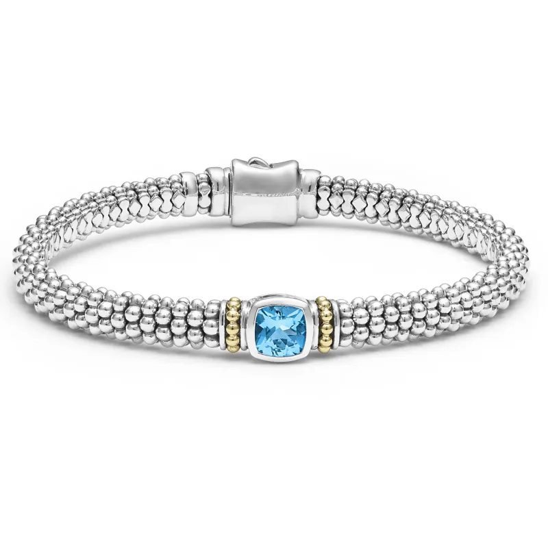 Rittenhouse Swiss Blue Topaz Caviar Bracelet | 6mm sold by LAGOS
