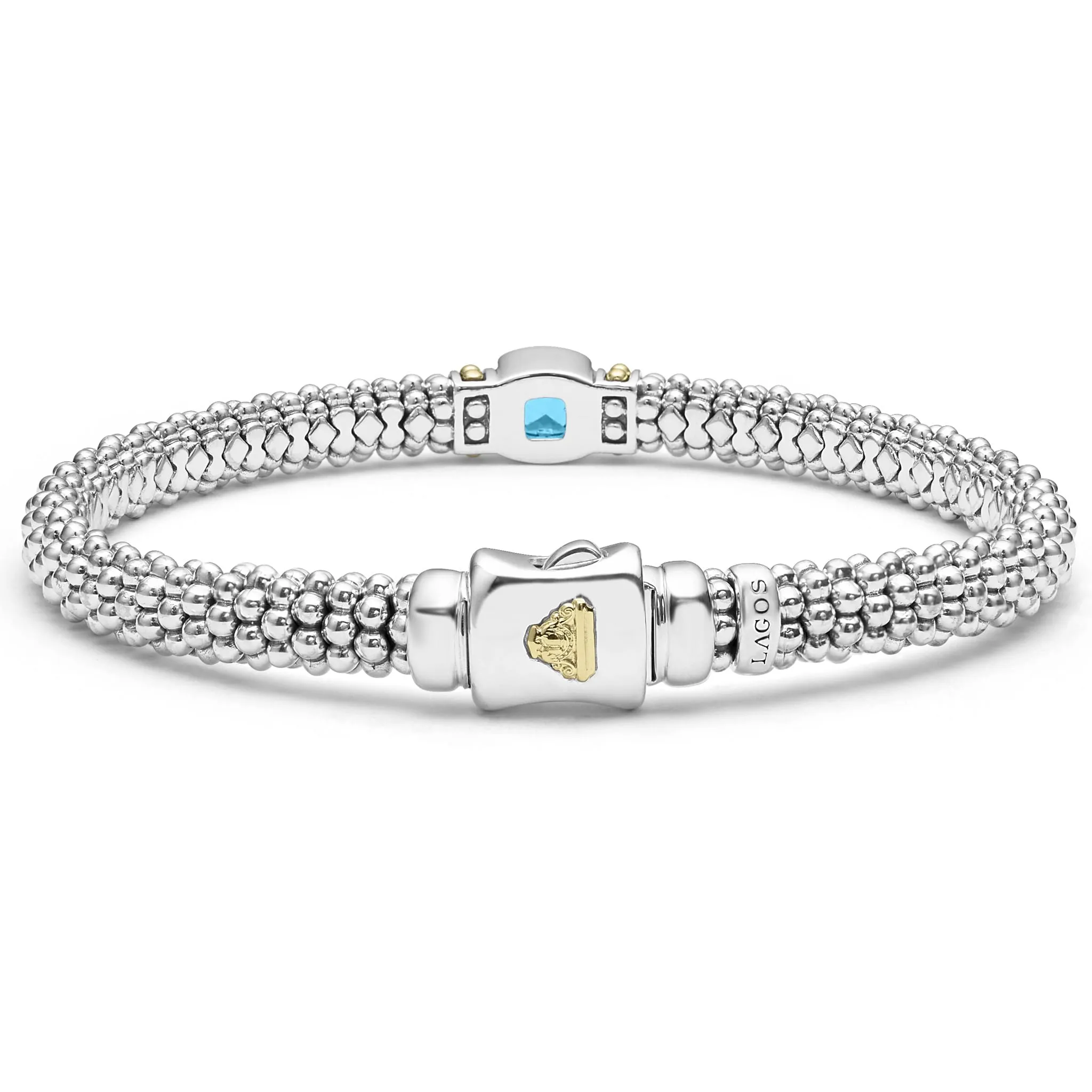 Rittenhouse Swiss Blue Topaz Caviar Bracelet | 6mm sold by LAGOS product image thumbnail 4
