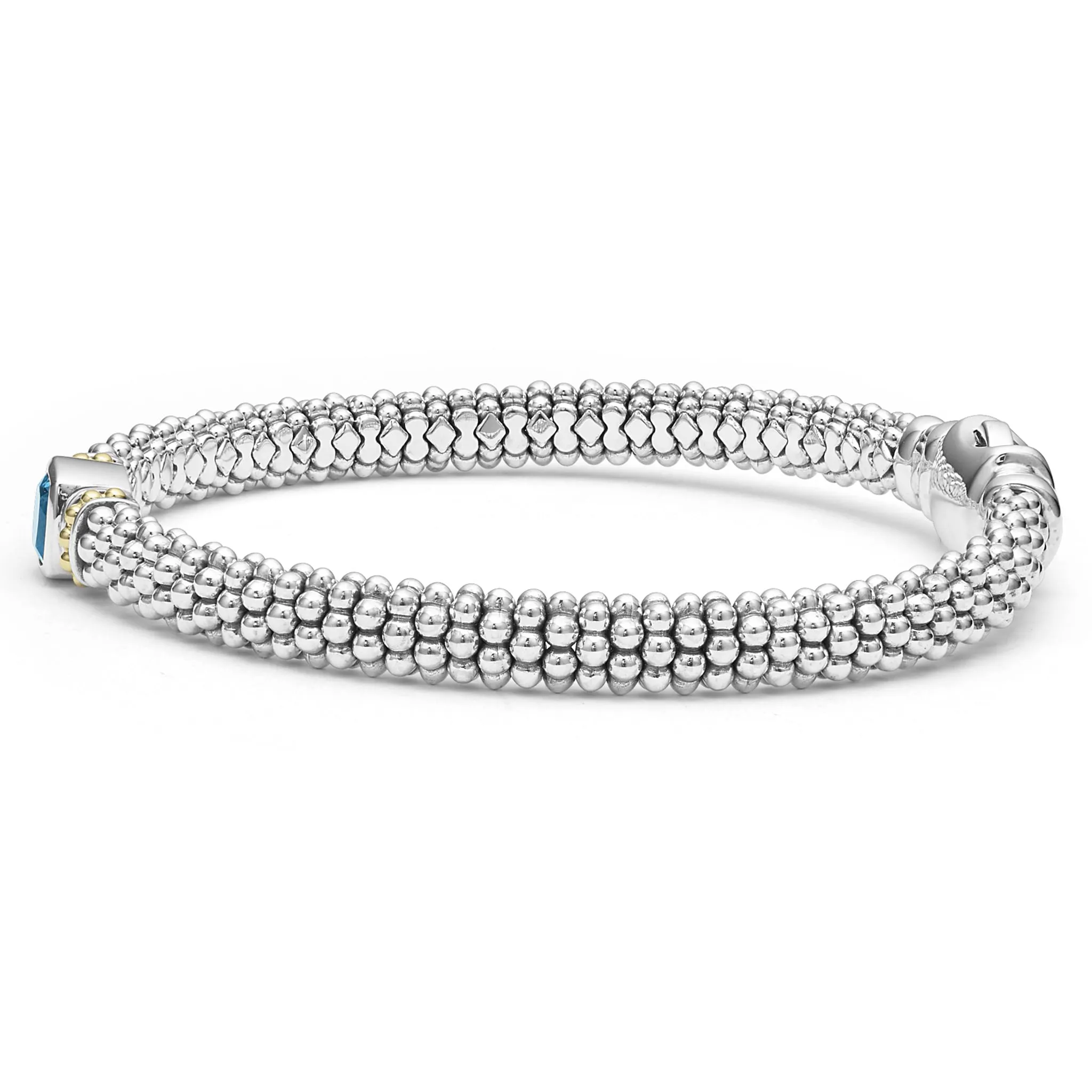Rittenhouse Swiss Blue Topaz Caviar Bracelet | 6mm sold by LAGOS product image thumbnail 3