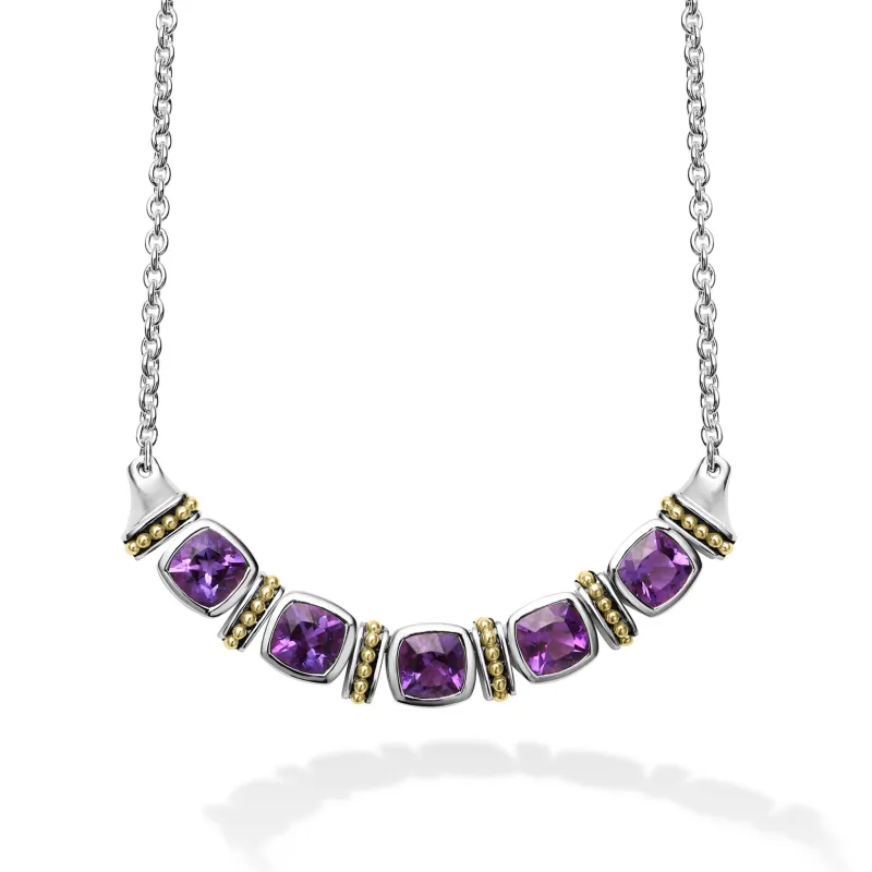 Rittenhouse Five Station Amethyst Necklace sold by LAGOS