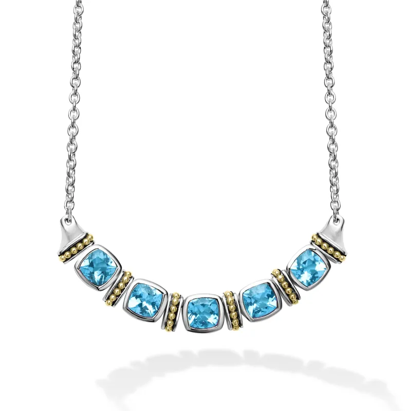 Rittenhouse Five Station Swiss Blue Topaz Necklace sold by LAGOS