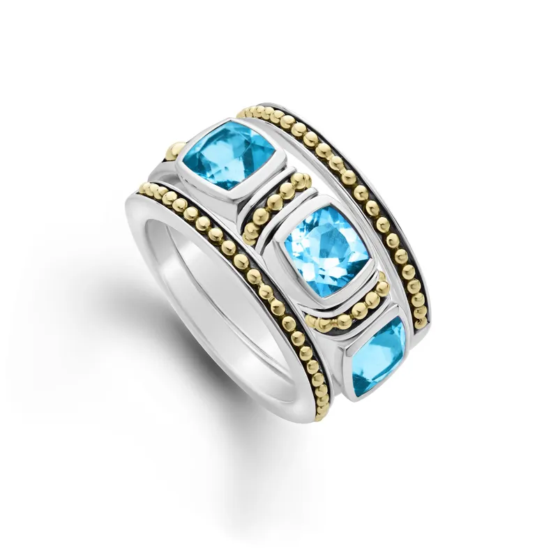 Rittenhouse Swiss Blue Topaz Stacking Rings sold by LAGOS