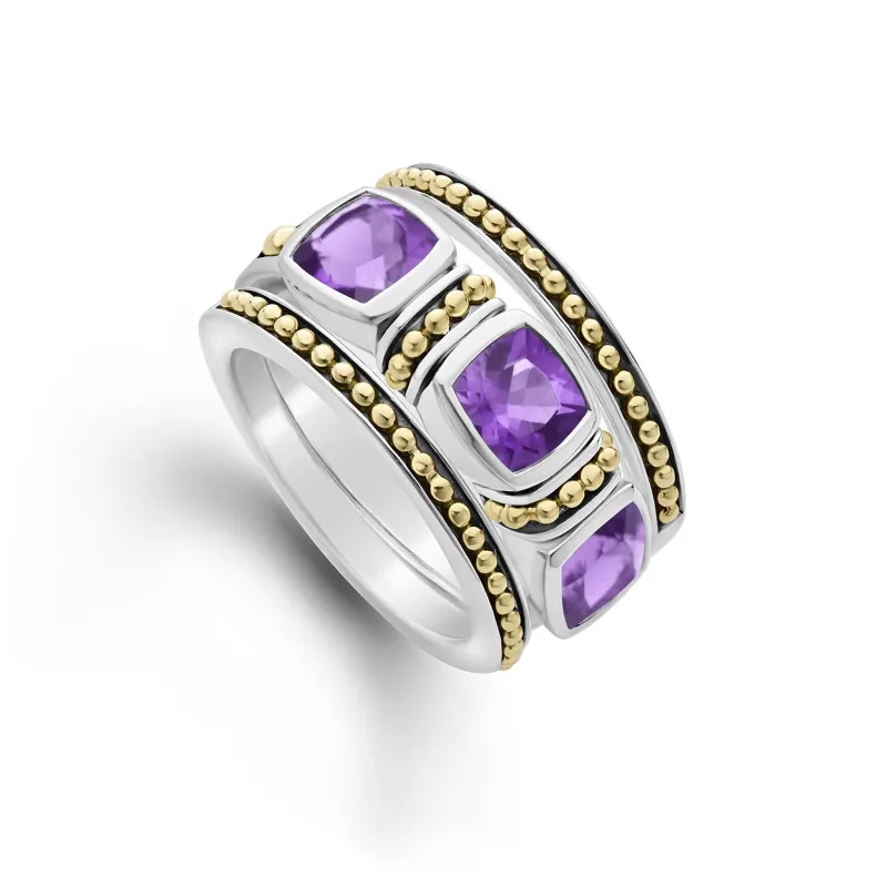 Rittenhouse Amethyst Stacking Rings sold by LAGOS