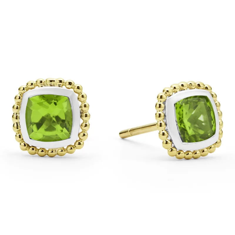 Rittenhouse Two-Tone Peridot Stud Earrings sold by LAGOS
