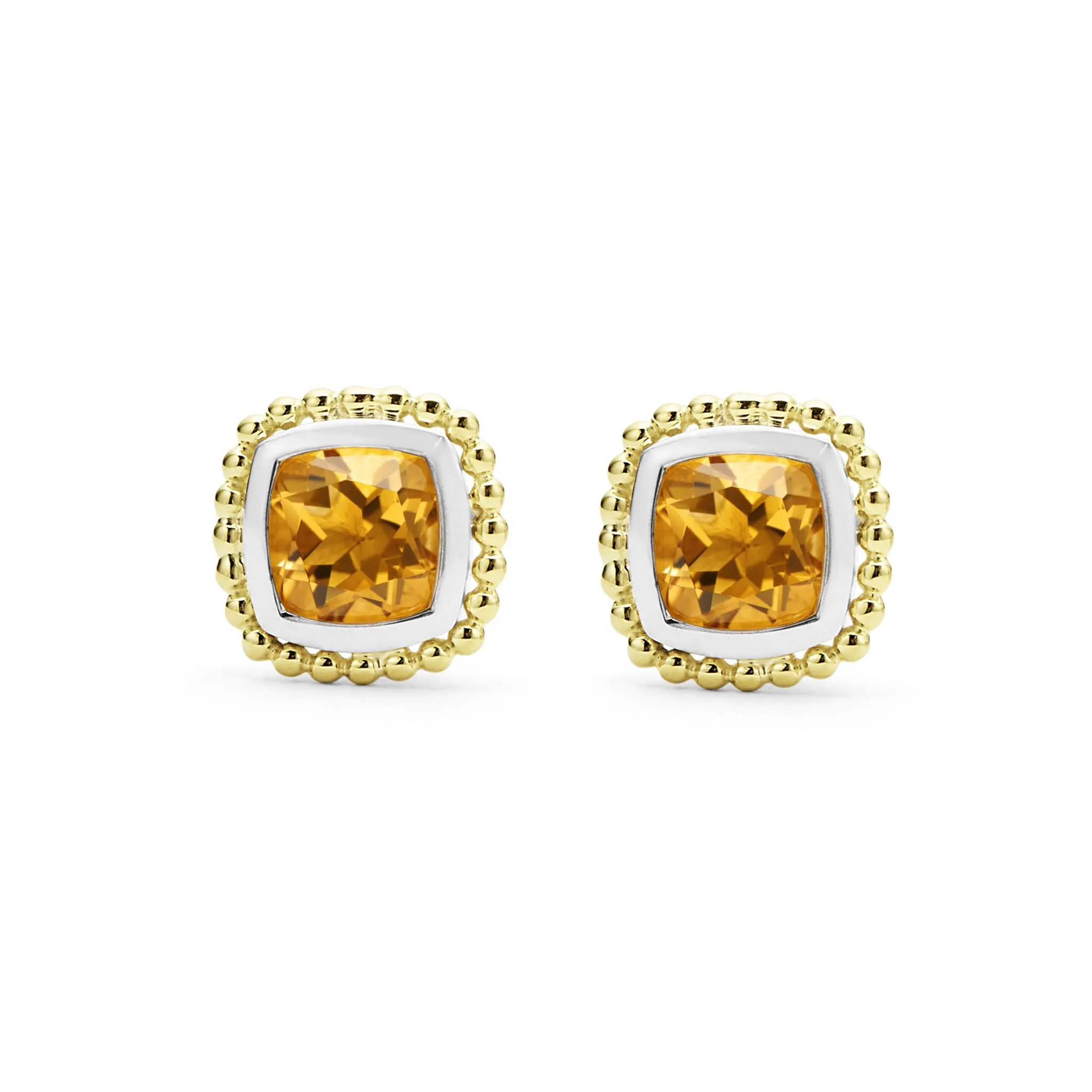 Rittenhouse Two-Tone Citrine Stud Earrings sold by LAGOS product image thumbnail 4