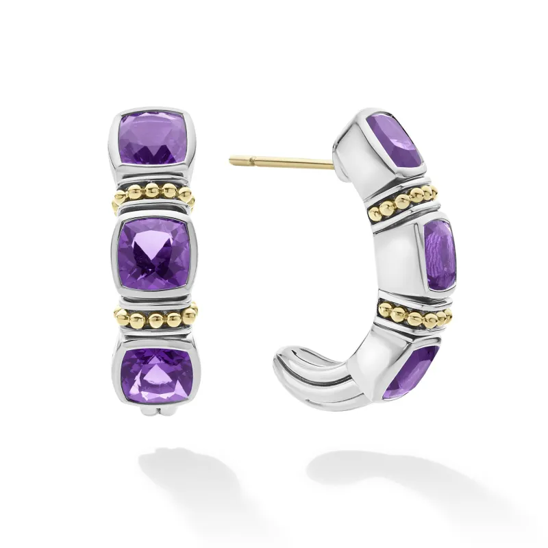 Rittenhouse Amethyst Hoop Earrings sold by LAGOS