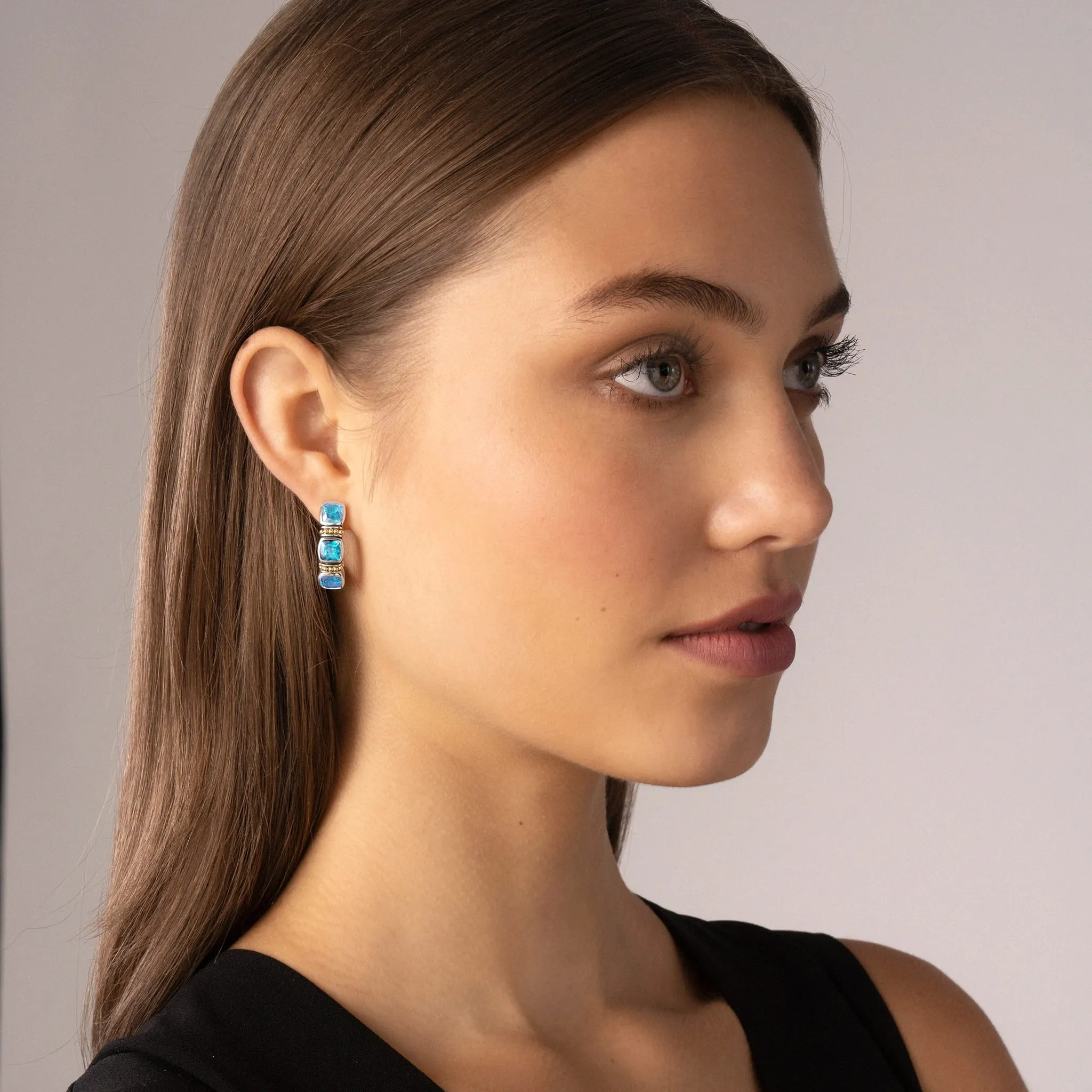 Rittenhouse Swiss Blue Topaz Hoop Earrings sold by LAGOS product image thumbnail 2