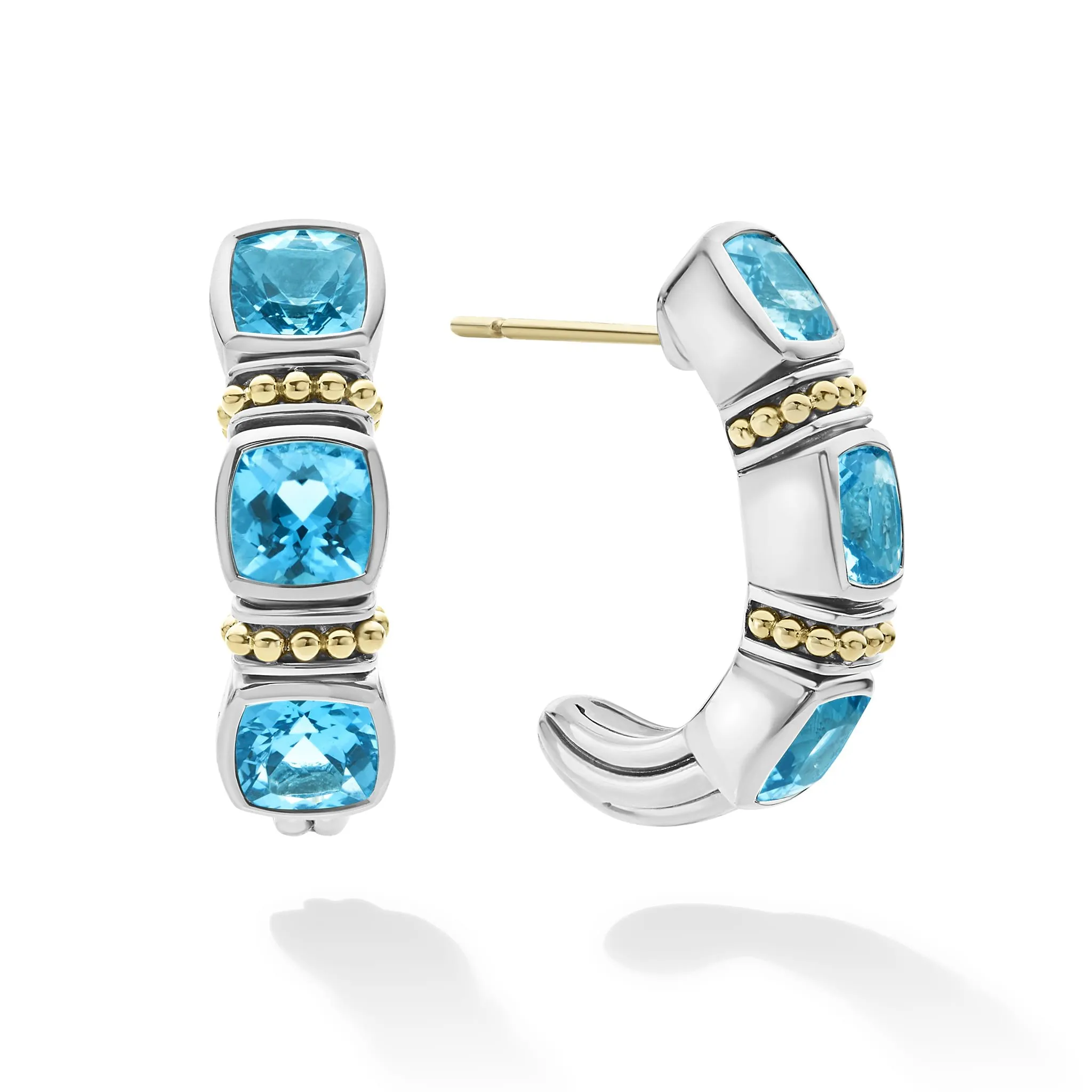 Rittenhouse Swiss Blue Topaz Hoop Earrings sold by LAGOS product image thumbnail 3