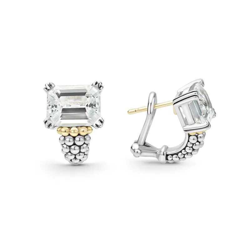 Glacier Large White Topaz Huggie Earrings sold by LAGOS