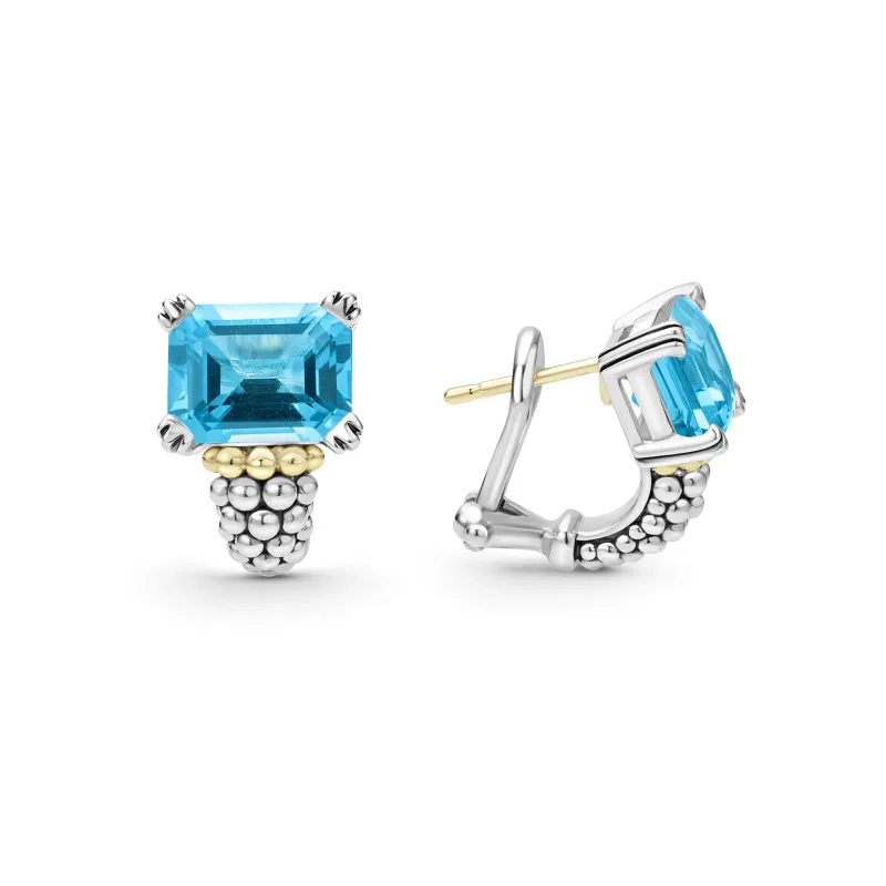 Glacier Large Swiss Blue Topaz Huggie Earrings sold by LAGOS