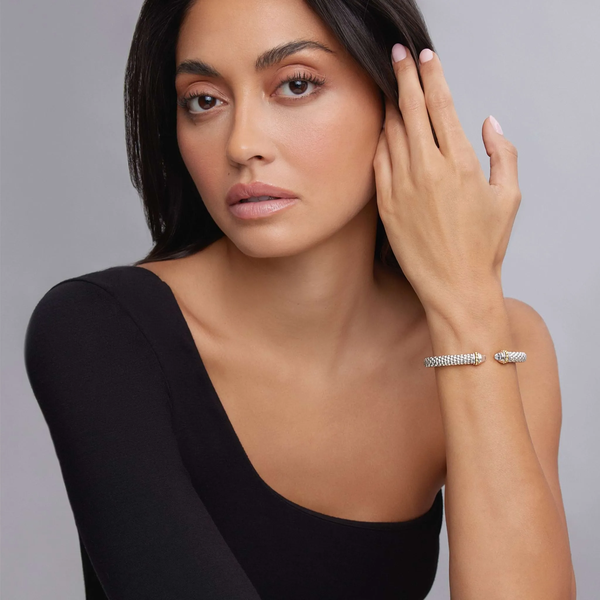 Rittenhouse White Topaz Cuff Bracelet | 8mm sold by LAGOS product image thumbnail 2