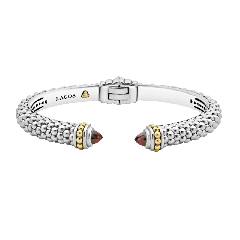 Rittenhouse Garnet Cuff Bracelet | 8mm sold by LAGOS