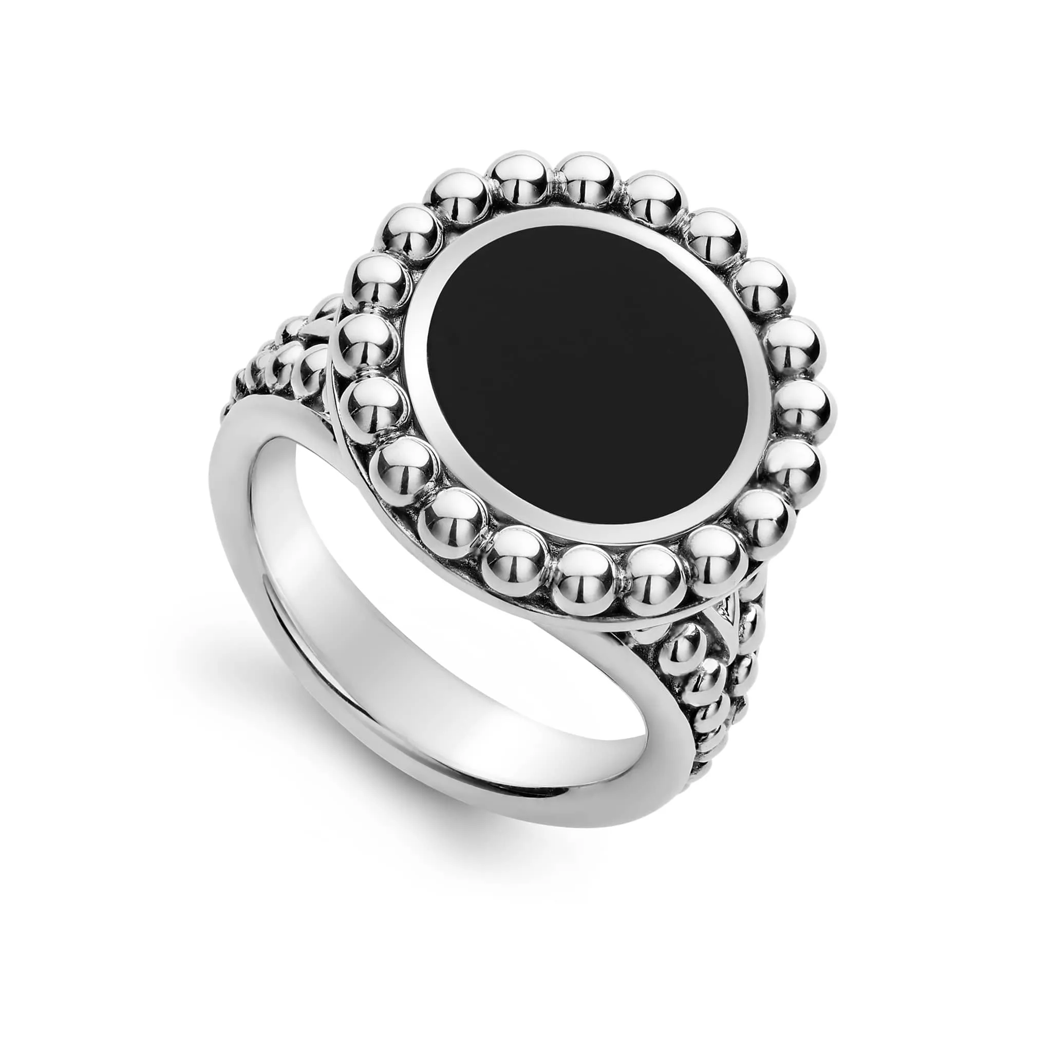 Maya Onyx Circle Ring sold by LAGOS