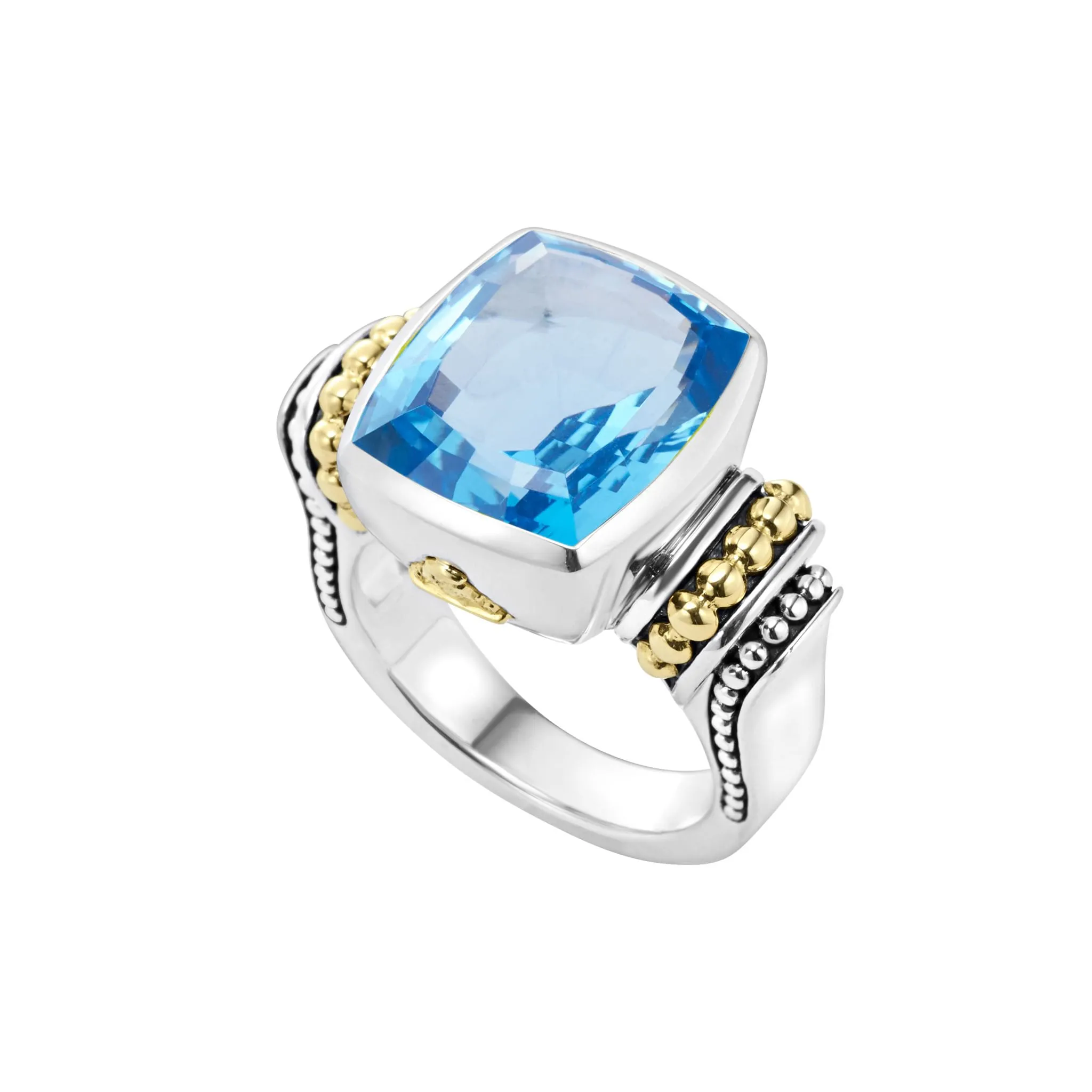 Rittenhouse Small Swiss Blue Topaz Statement Ring sold by LAGOS