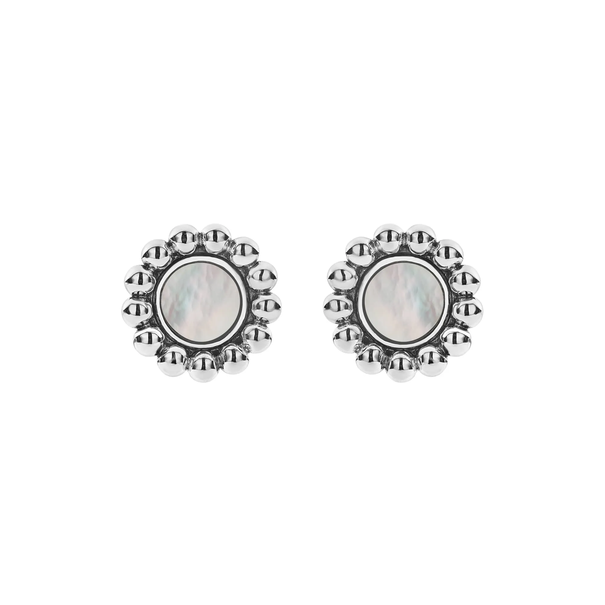 Maya Mother of Pearl Circle Stud Earrings sold by LAGOS product image thumbnail 3