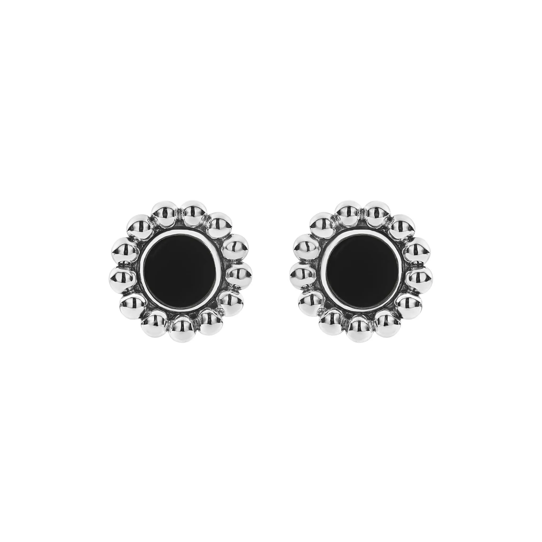 Maya Onyx Circle Stud Earrings sold by LAGOS product image thumbnail 3
