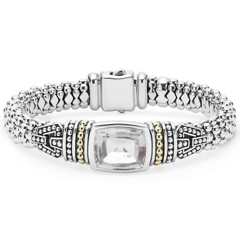 Rittenhouse White Topaz Caviar Bracelet | 9mm sold by LAGOS
