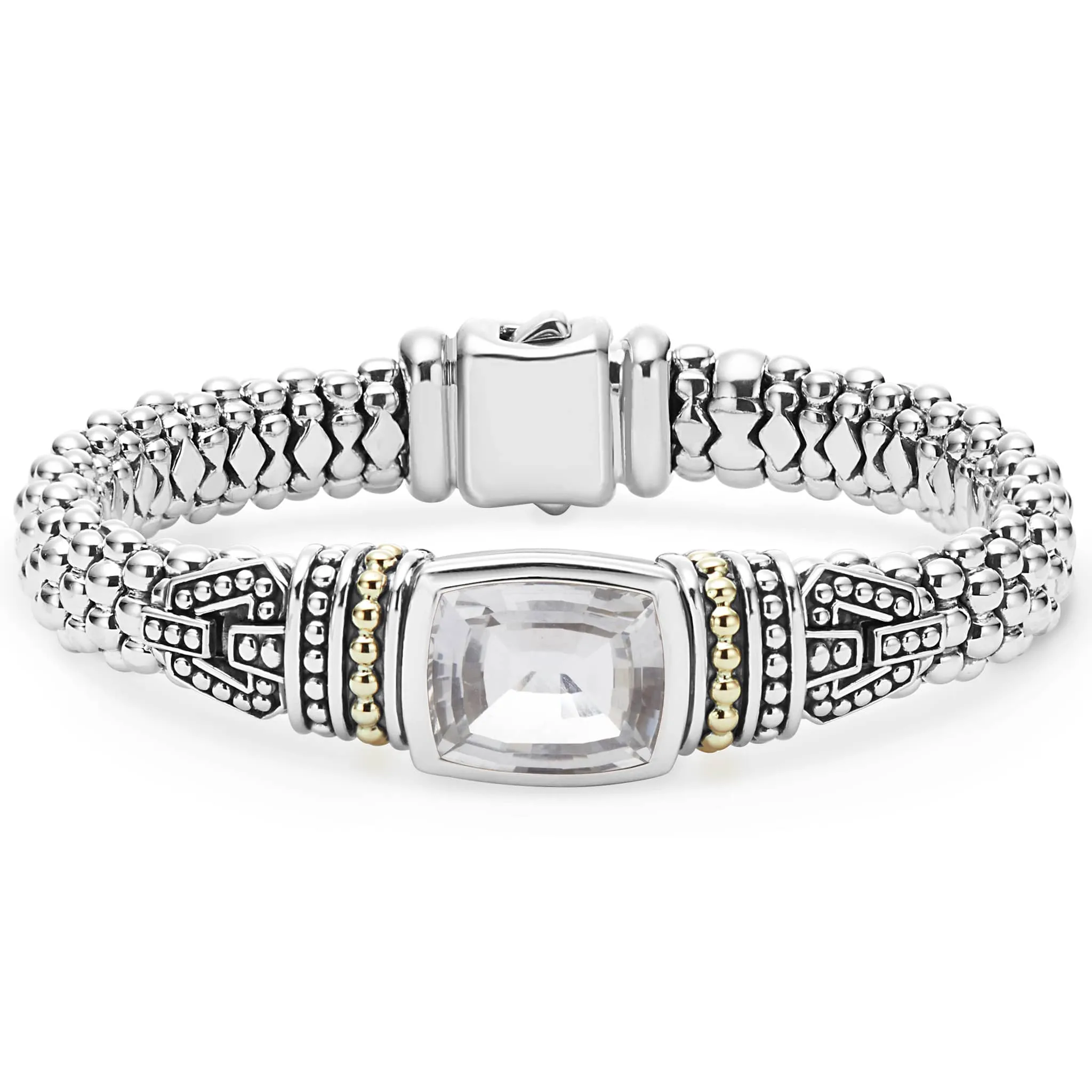 Rittenhouse White Topaz Caviar Bracelet | 9mm sold by LAGOS