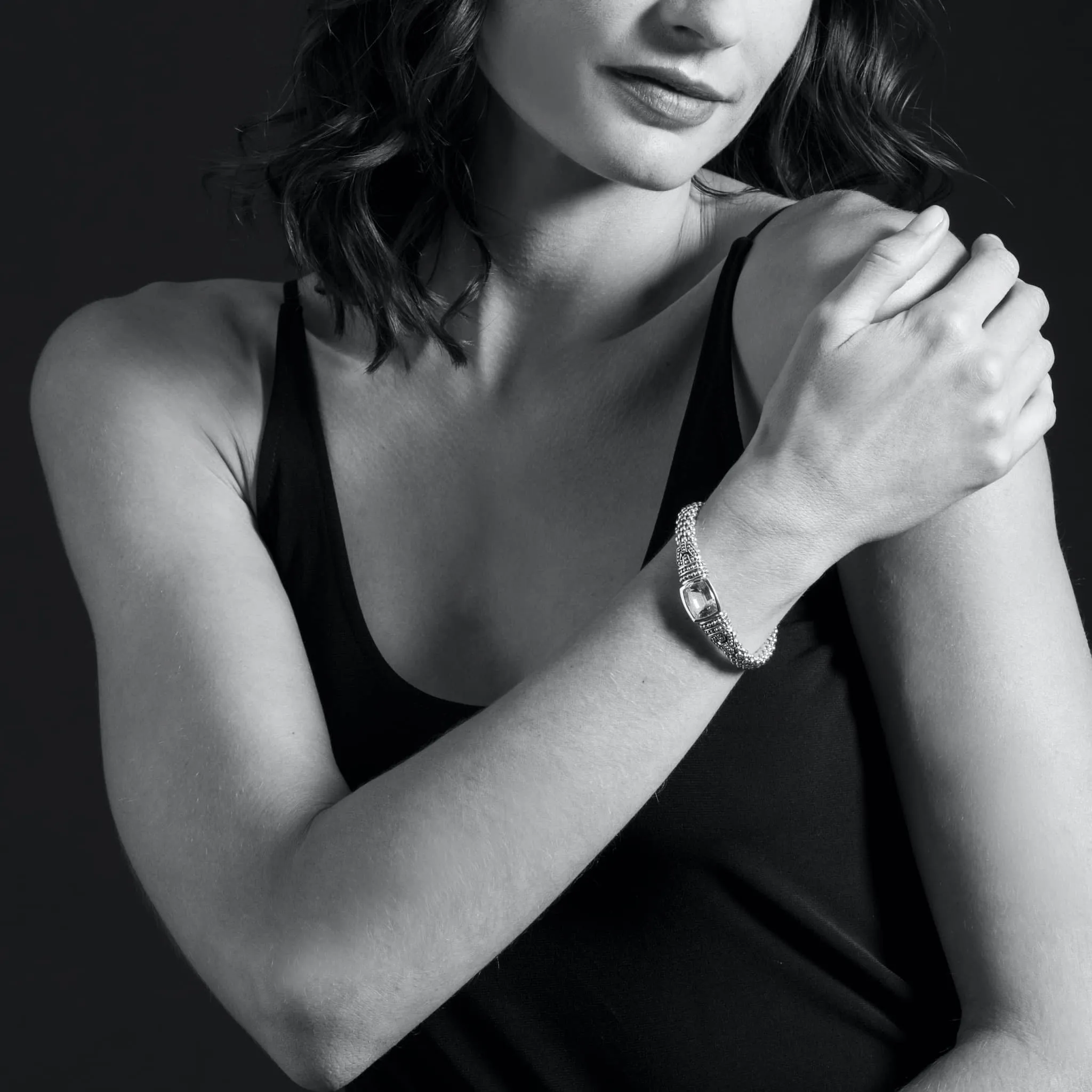 Rittenhouse White Topaz Caviar Bracelet | 9mm sold by LAGOS product image thumbnail 2