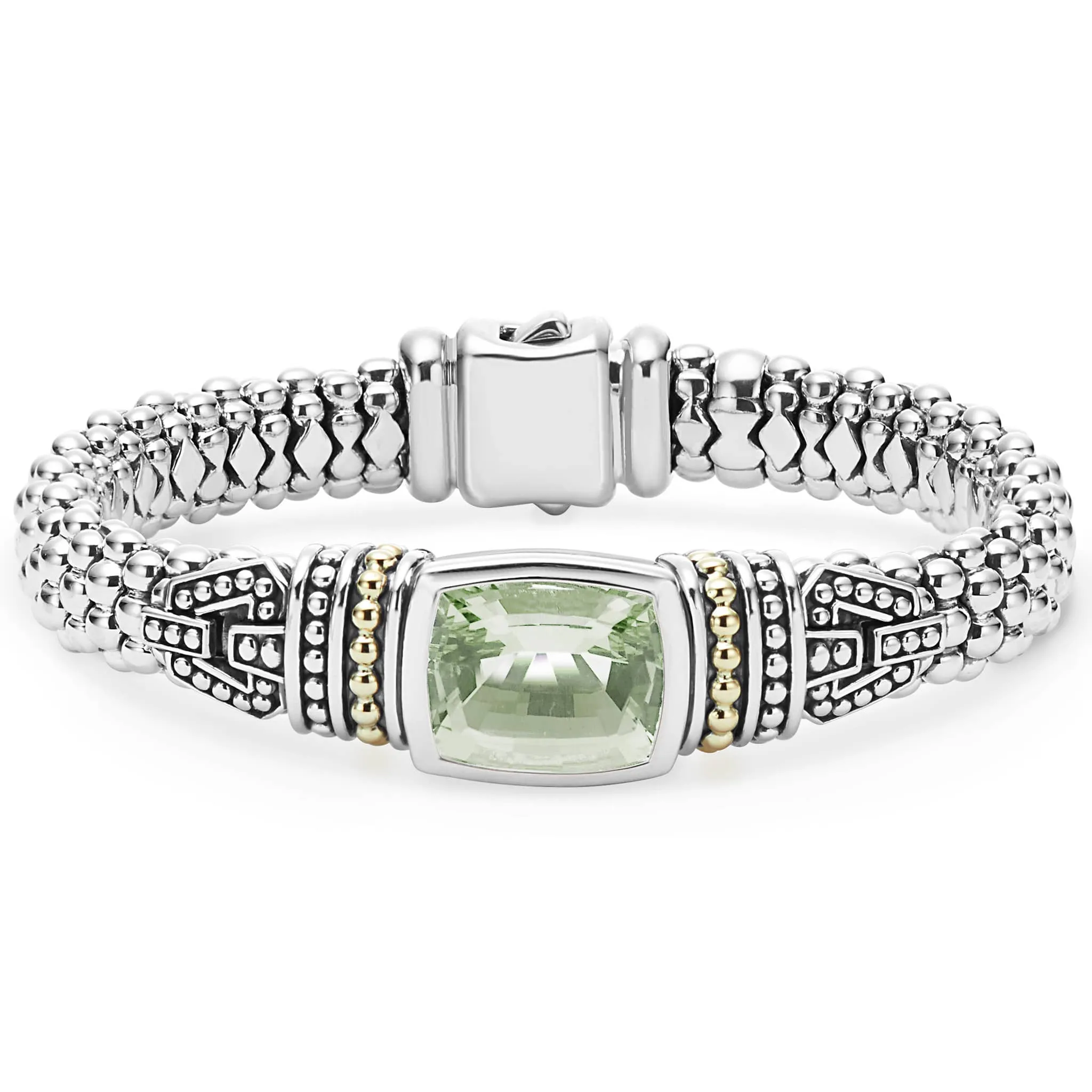 Rittenhouse Prasiolite Caviar Bracelet | 9mm sold by LAGOS
