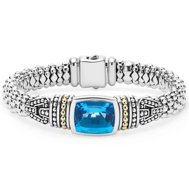 Rittenhouse Swiss Blue Topaz Caviar Bracelet | 9mm sold by LAGOS