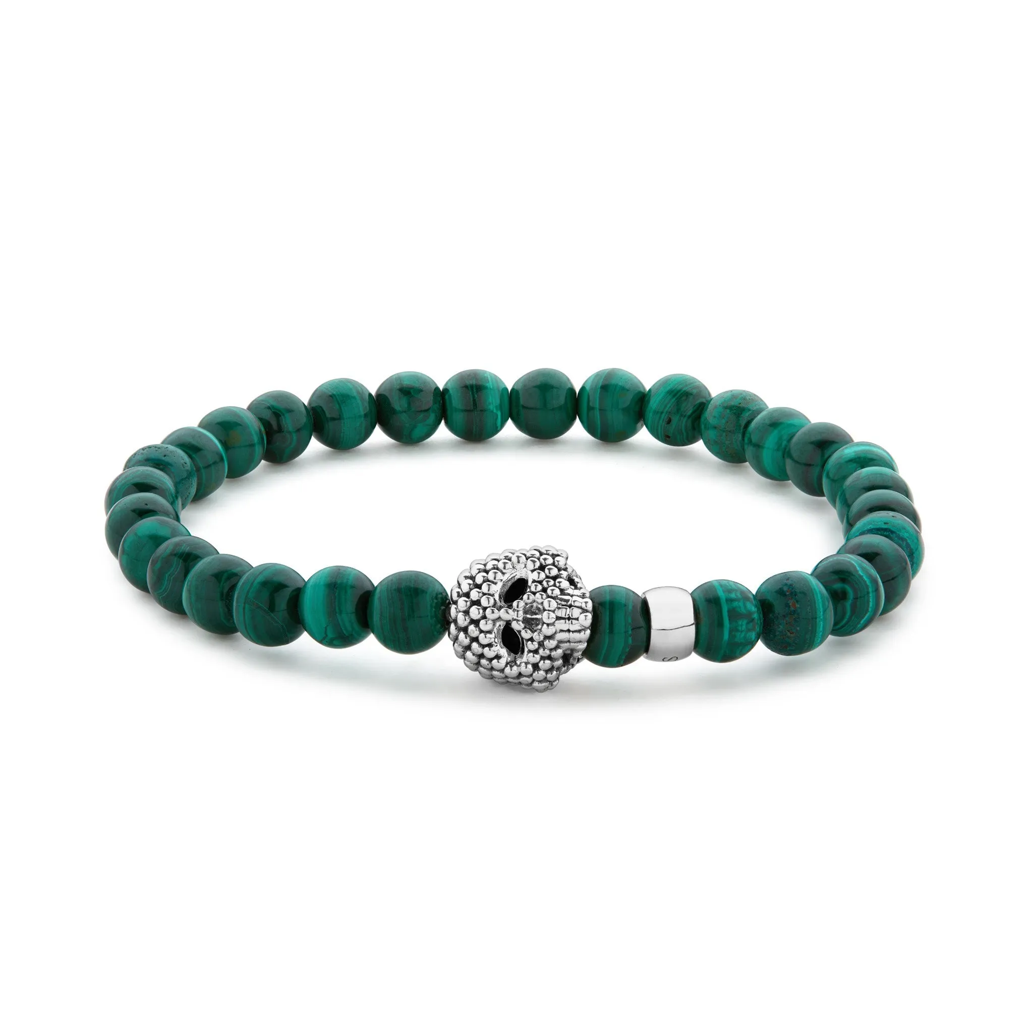 Anthem Malachite Skull Bead Bracelet sold by LAGOS