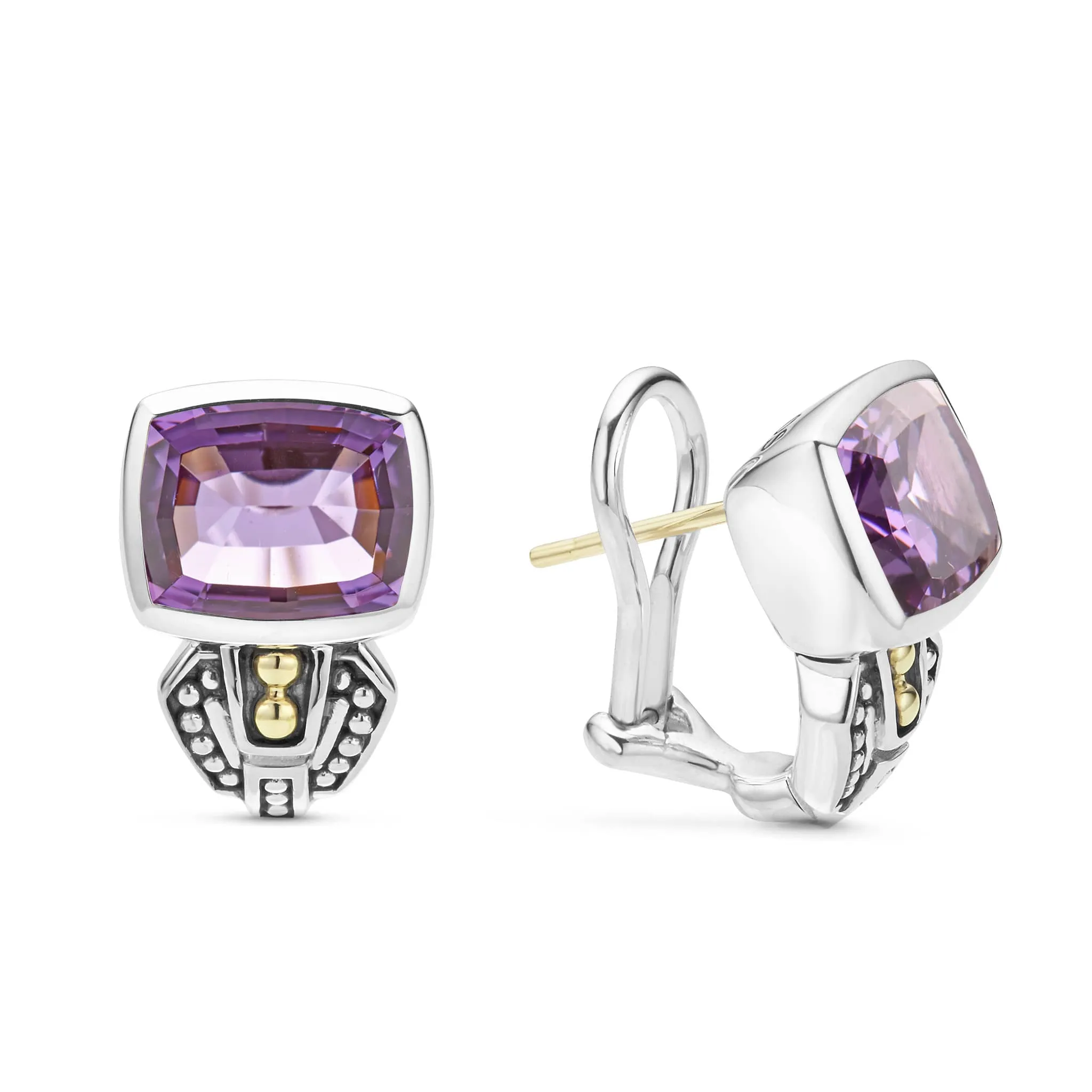 Rittenhouse Bezel-Set Amethyst Earrings sold by LAGOS