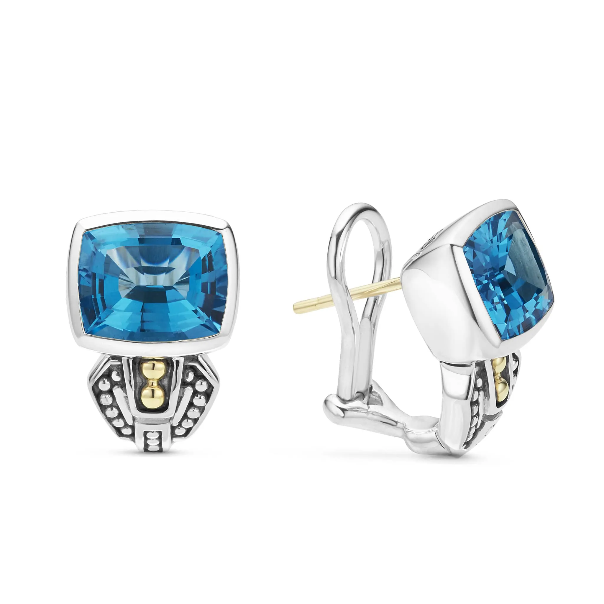 Rittenhouse Bezel-Set Swiss Blue Topaz Earrings sold by LAGOS