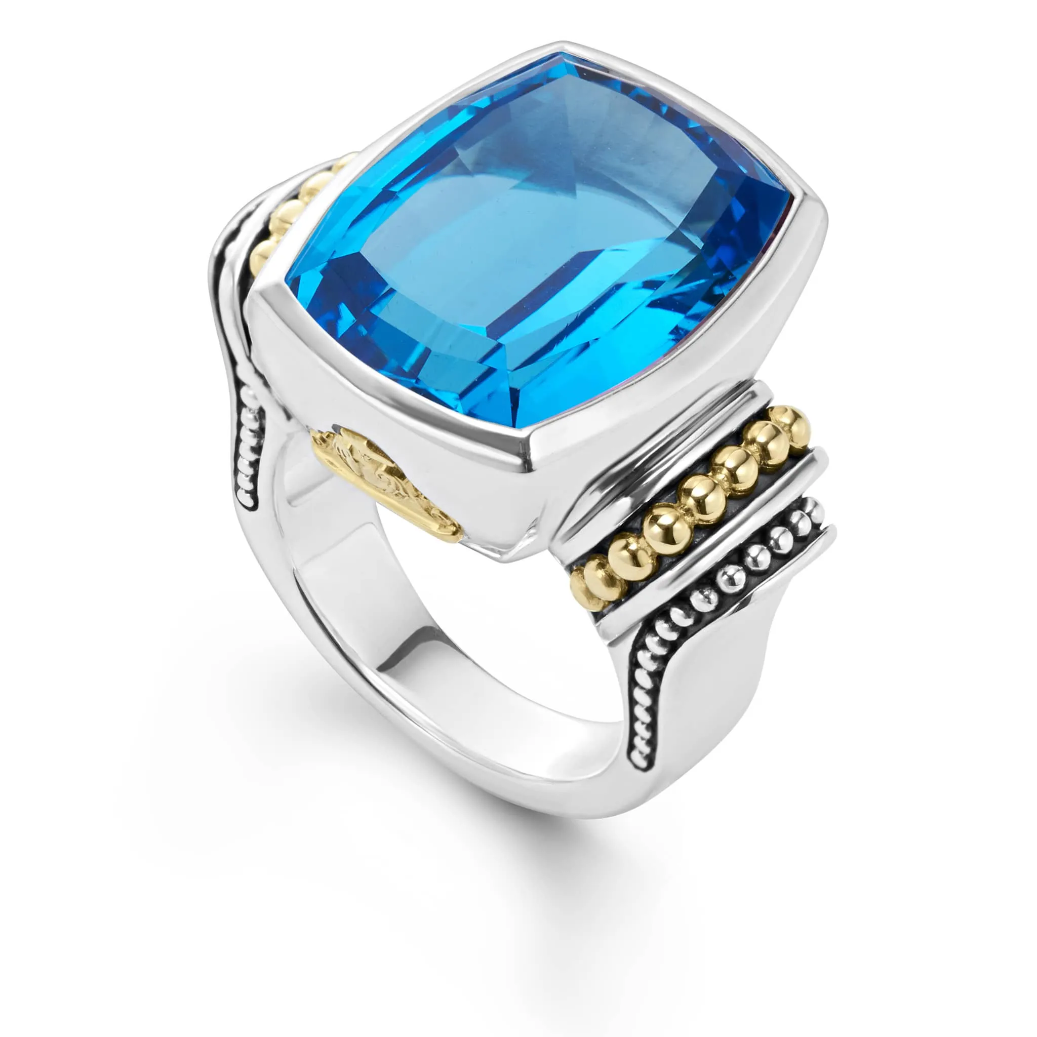 Rittenhouse Large Swiss Blue Topaz Statement Ring sold by LAGOS