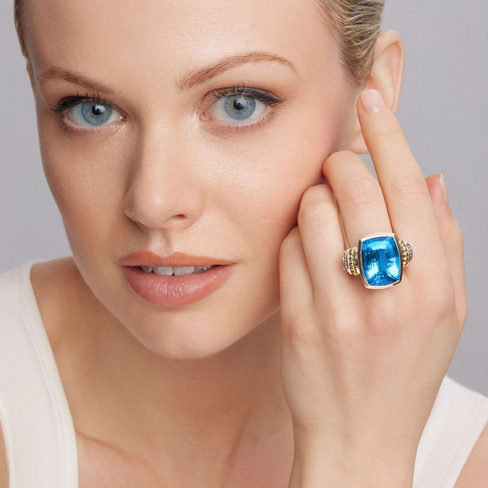 Rittenhouse Large Swiss Blue Topaz Statement Ring sold by LAGOS product image thumbnail 2