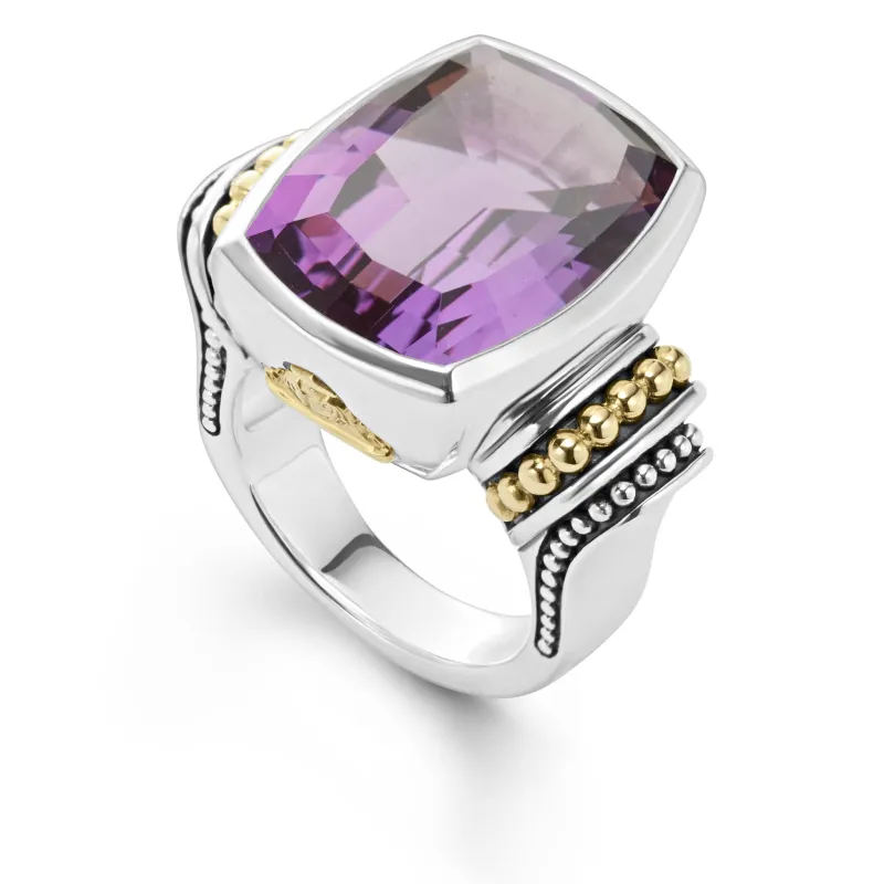 Rittenhouse Large Amethyst Statement Ring sold by LAGOS