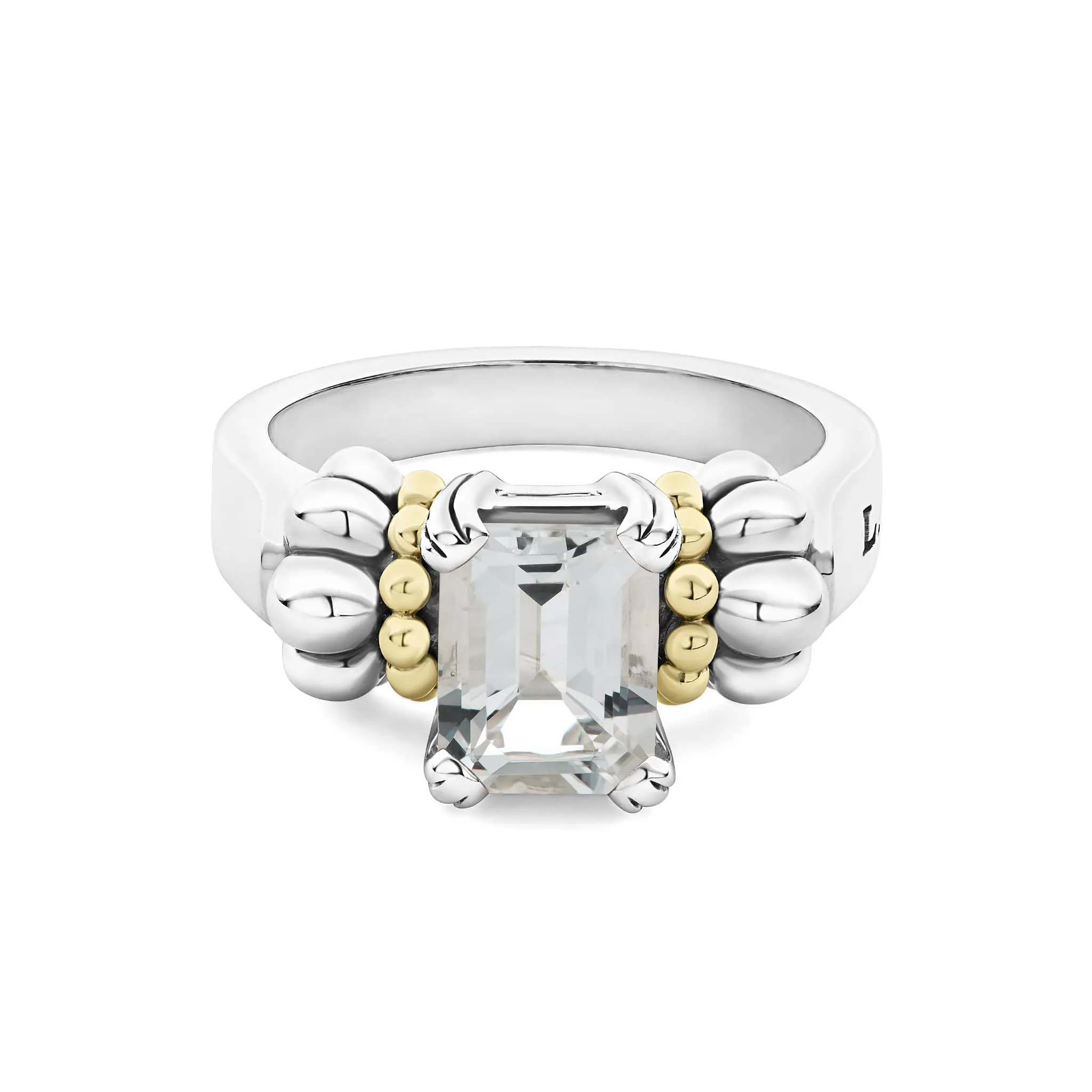 Glacier Small Emerald-Cut White Topaz Ring sold by LAGOS product image thumbnail 3