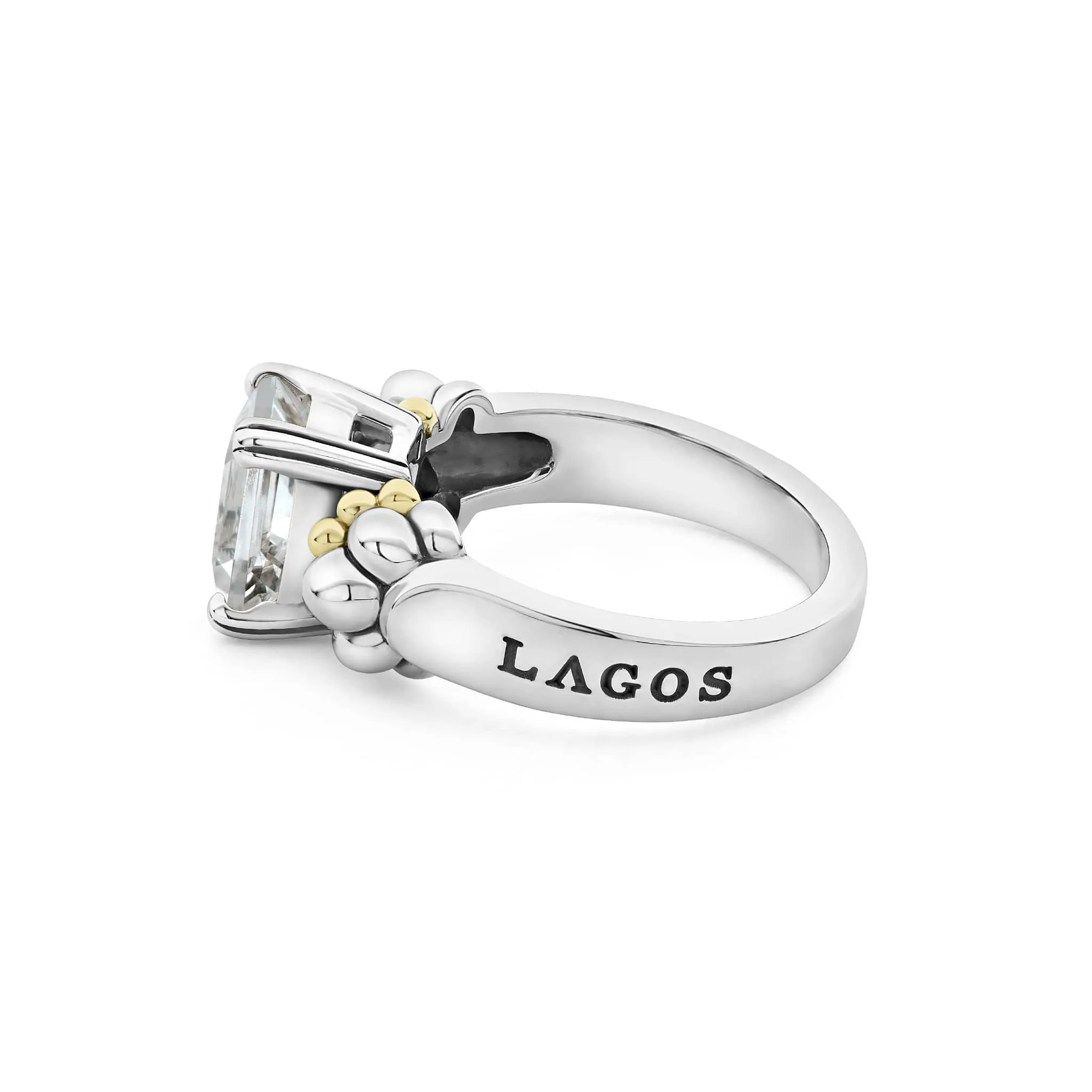 Glacier Small Emerald-Cut White Topaz Ring sold by LAGOS product image thumbnail 4