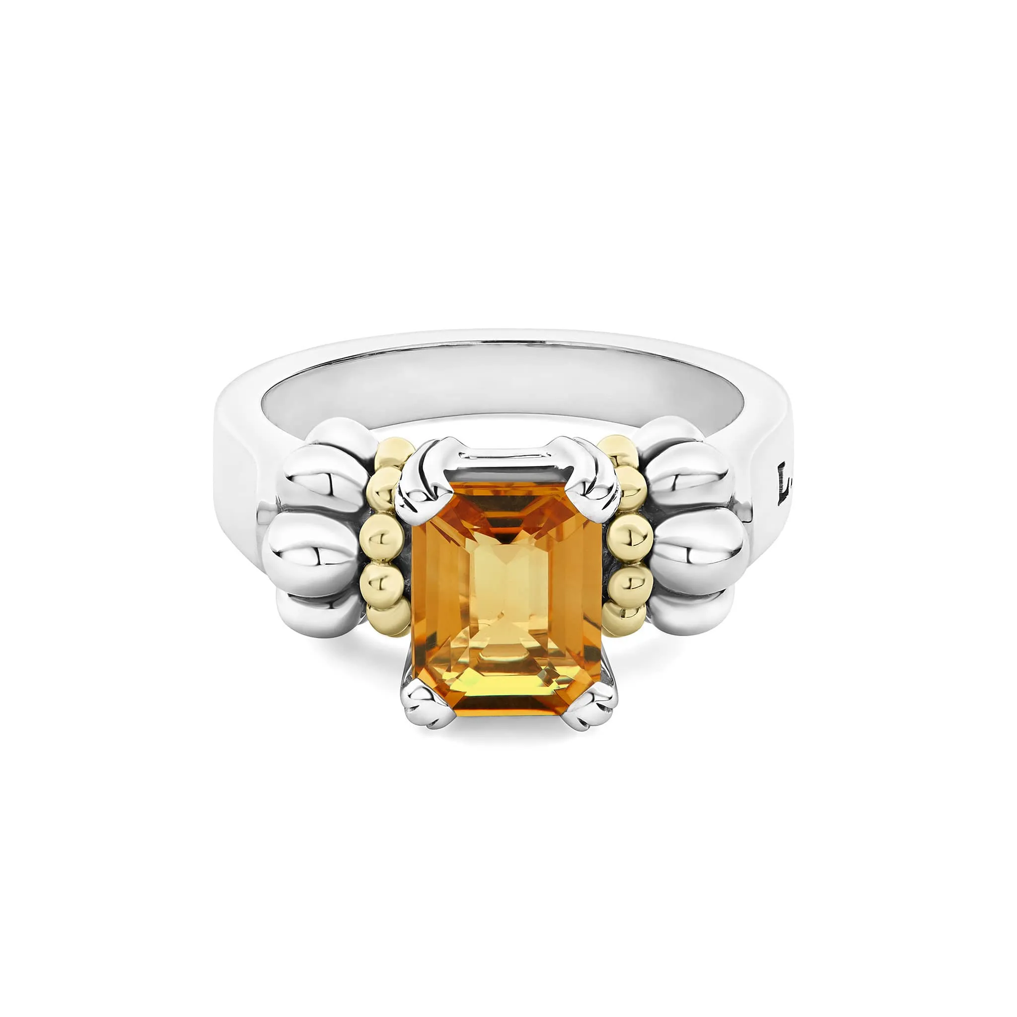 Glacier Small Emerald-Cut Citrine Ring sold by LAGOS product image thumbnail 3