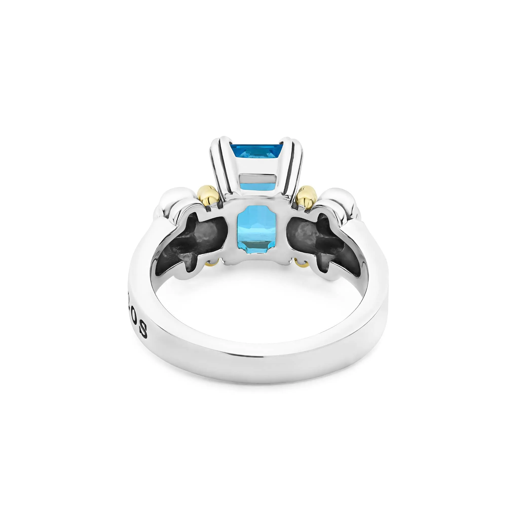 Glacier Small Emerald-Cut Swiss Blue Topaz Ring sold by LAGOS product image thumbnail 5