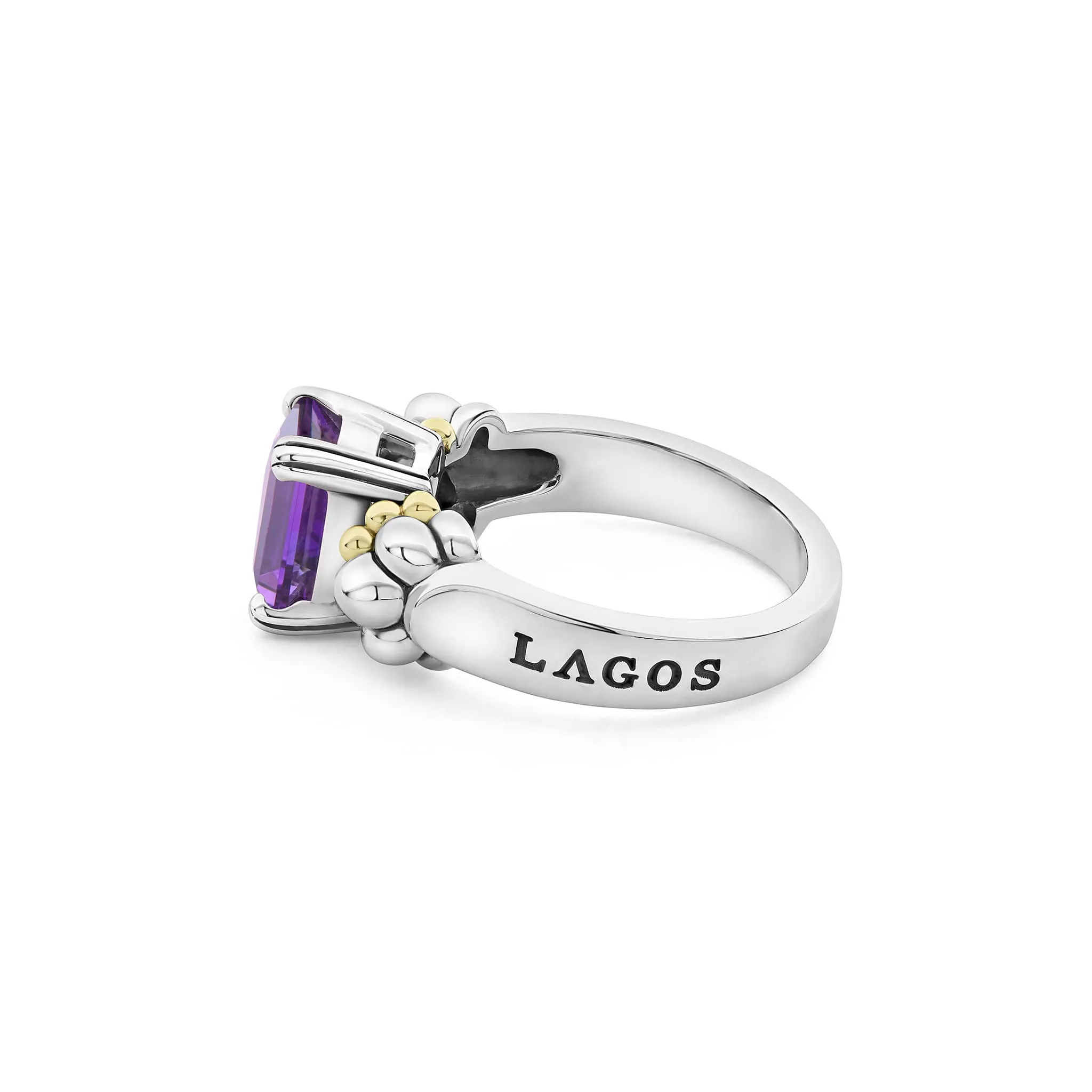 Glacier Small Emerald-Cut Amethyst Ring sold by LAGOS product image thumbnail 3