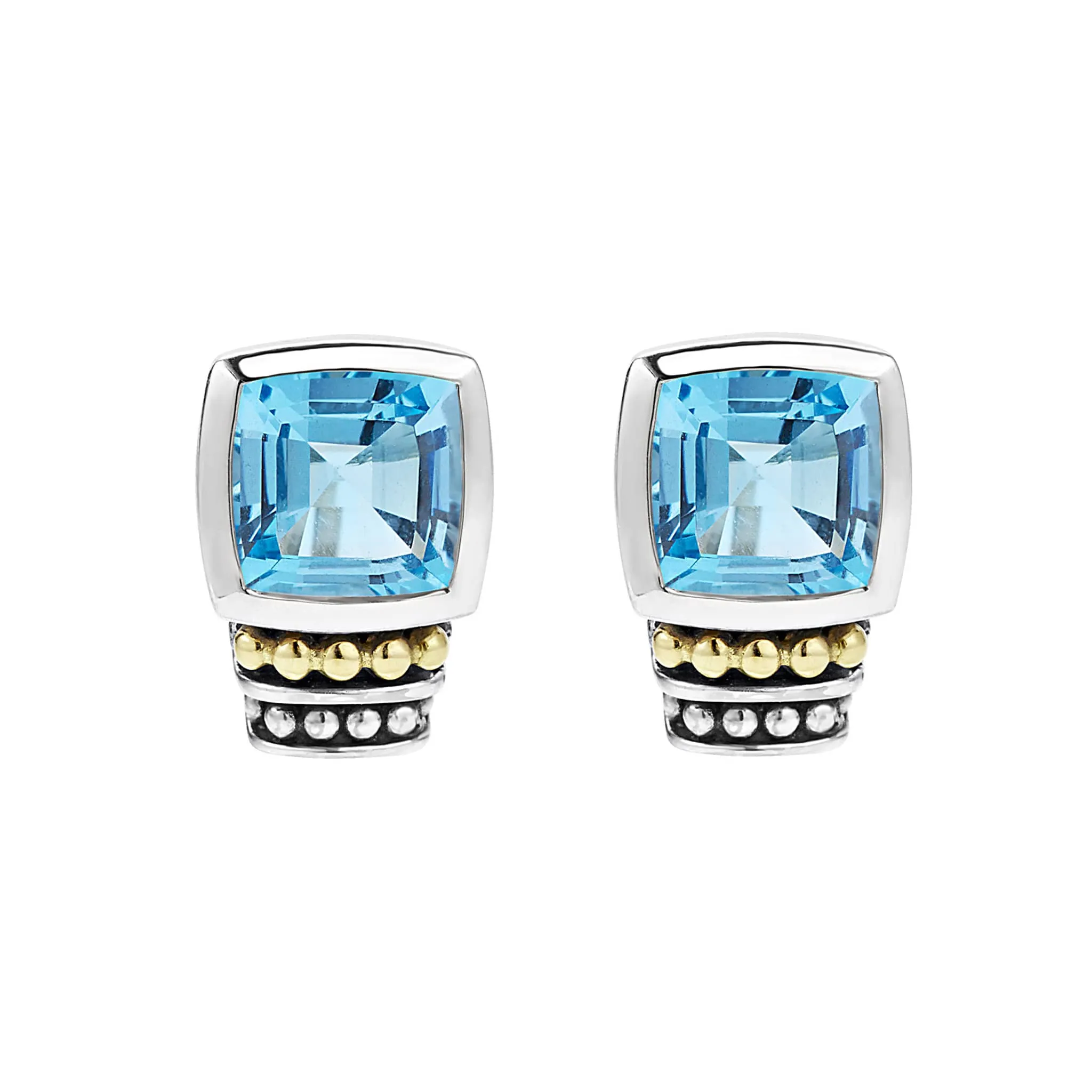 Rittenhouse Bezel-Set Swiss Blue Topaz Stud Earrings sold by LAGOS product image thumbnail 3