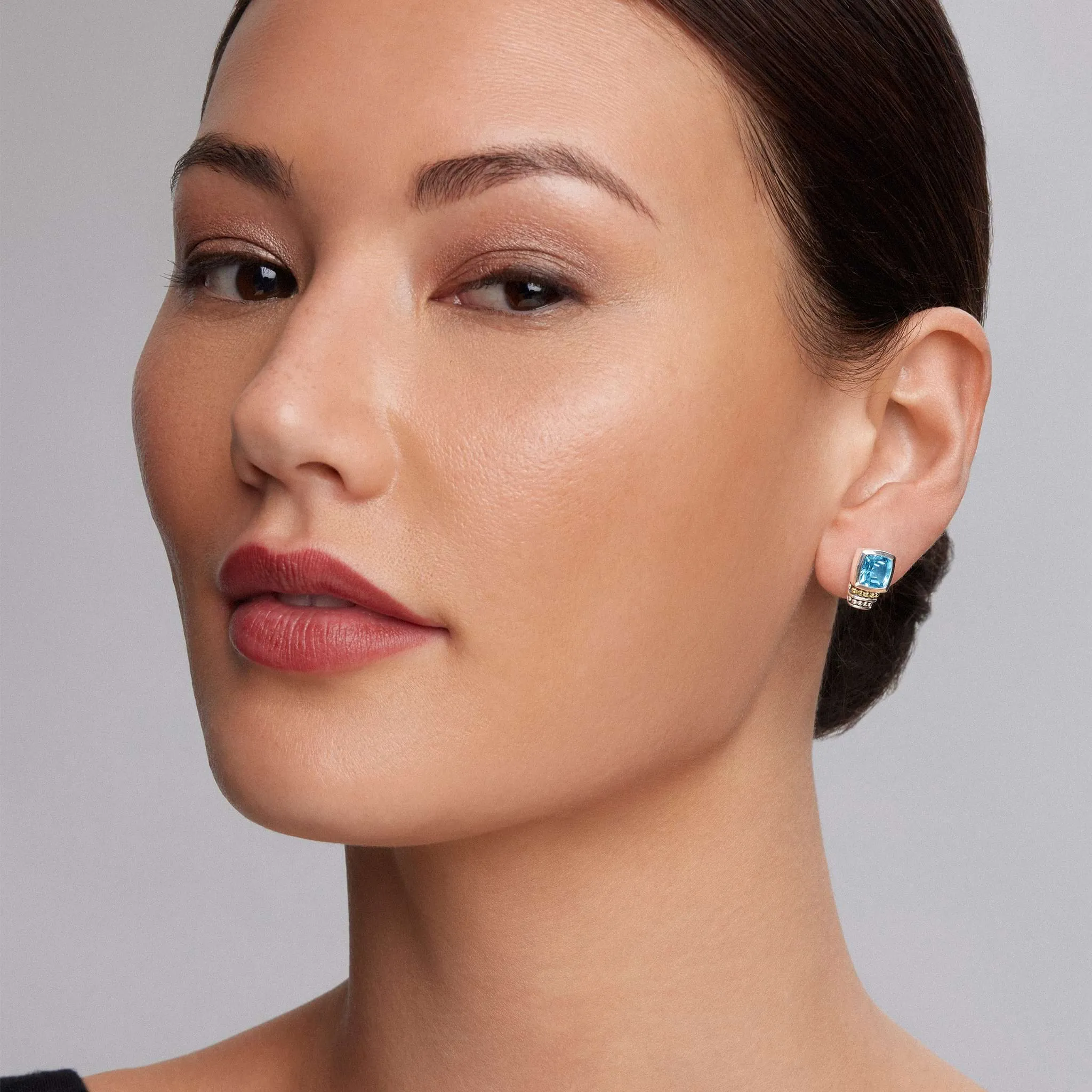 Rittenhouse Bezel-Set Swiss Blue Topaz Stud Earrings sold by LAGOS product image thumbnail 2
