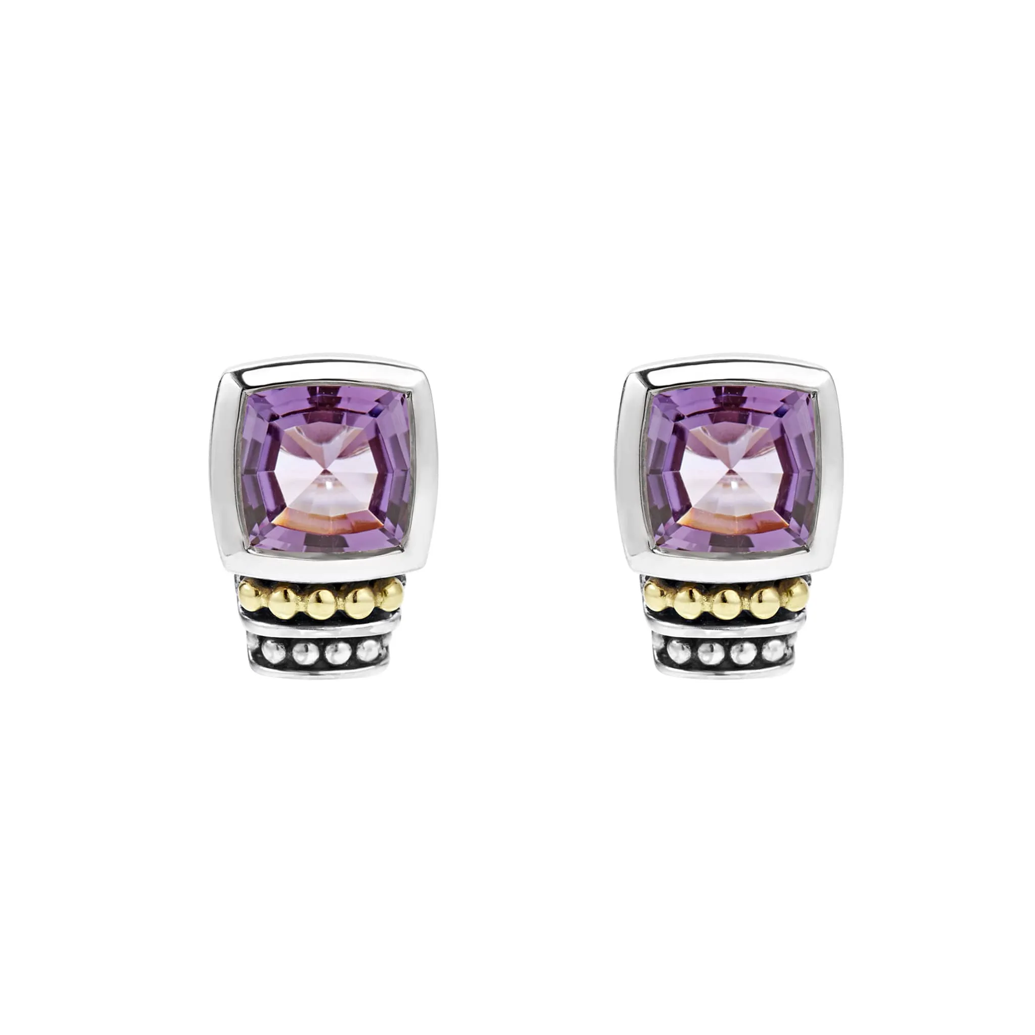 Rittenhouse Bezel-Set Amethyst Stud Earrings sold by LAGOS product image thumbnail 3