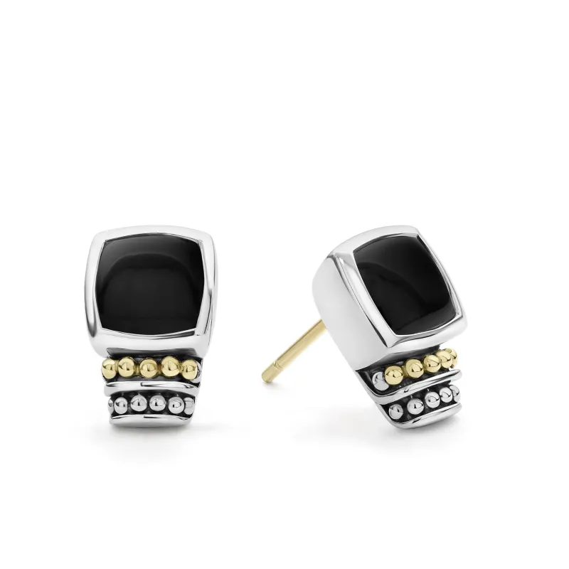 Rittenhouse Bezel-Set Onyx Stud Earrings sold by LAGOS
