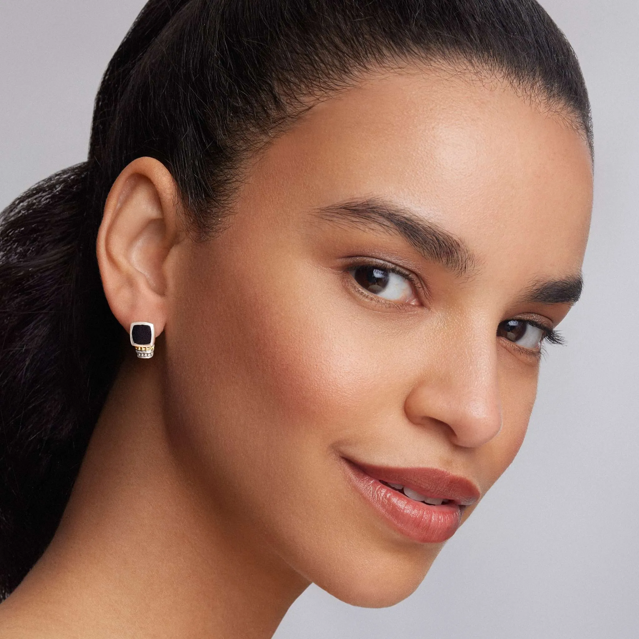 Rittenhouse Bezel-Set Onyx Stud Earrings sold by LAGOS product image thumbnail 2